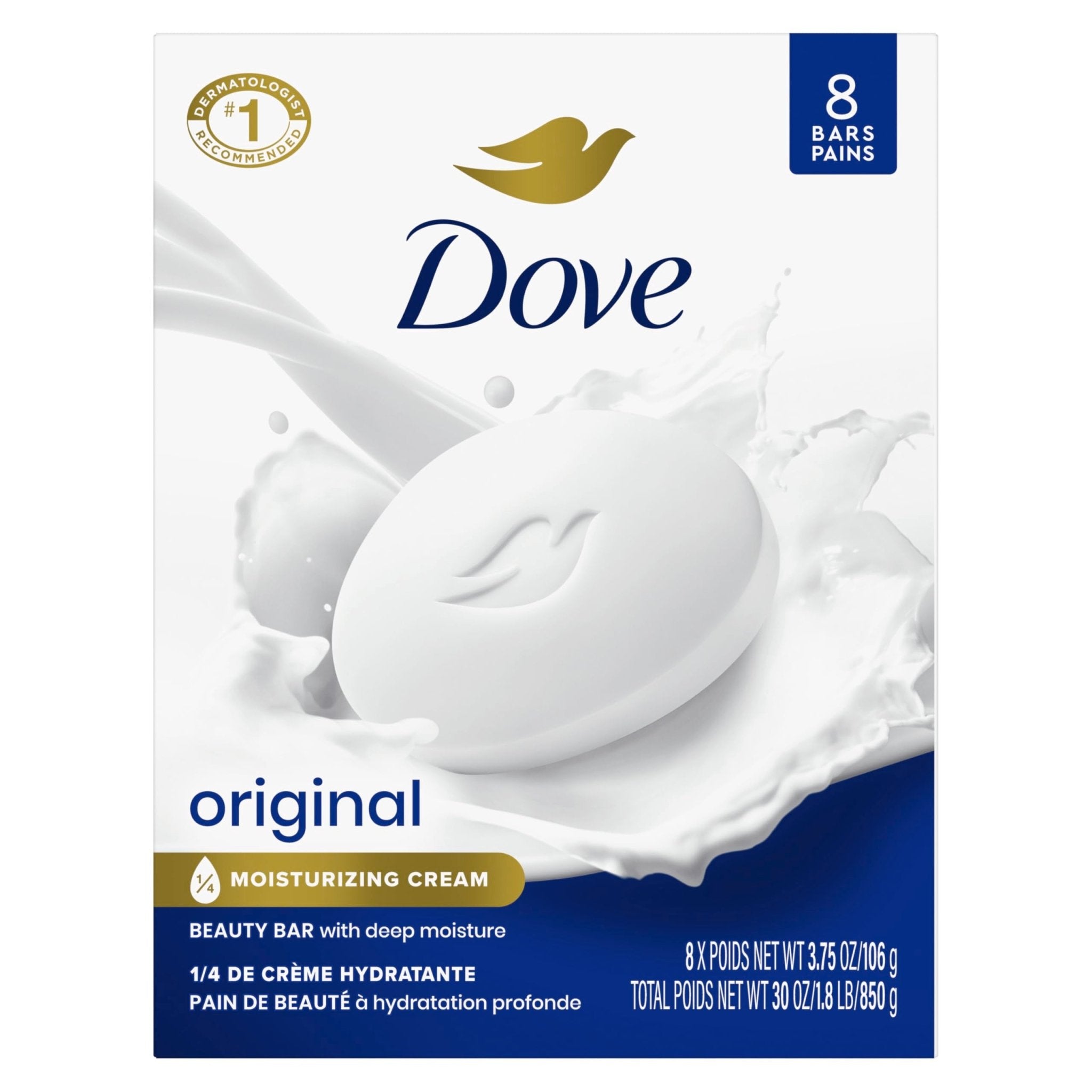 Dove Beauty Bar Soap Shea Butter, 8 Count