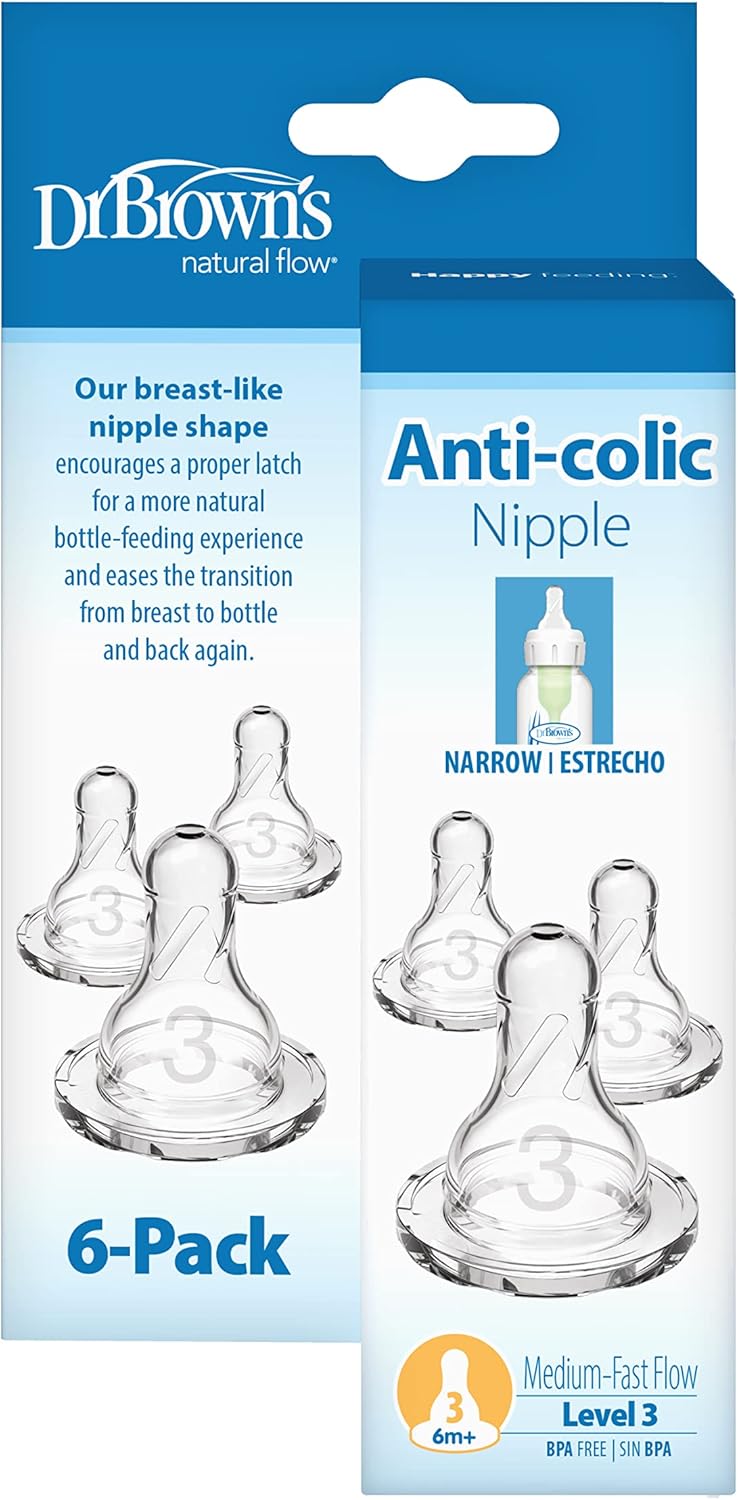 Dr. Brown's Original Nipple, Level 3 (6m+), 6 Count