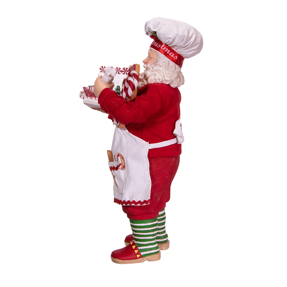 10.5" Fabriché Gingerbread Chef Santa
