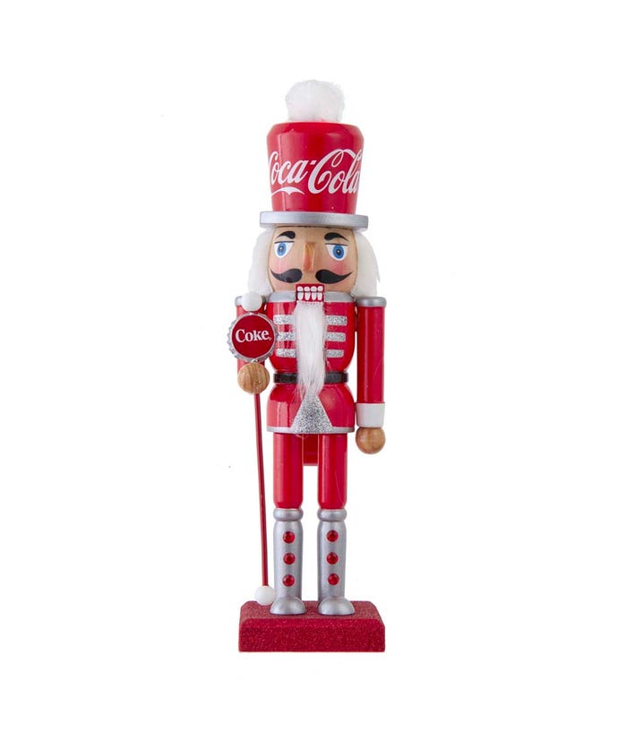 10" Wooden Coca-Cola Nutcracker