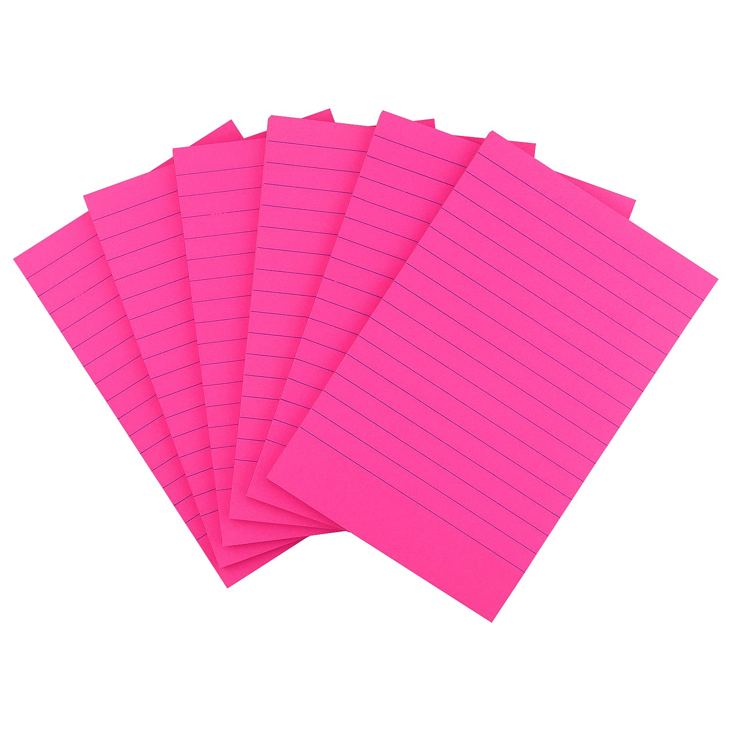 Early Buy 6 Pads Lined Sticky Notes with Lines 4x6 Self-Stick Notes Bright Color Sticky Notes, 45 Sheets/Pad (Yellow)