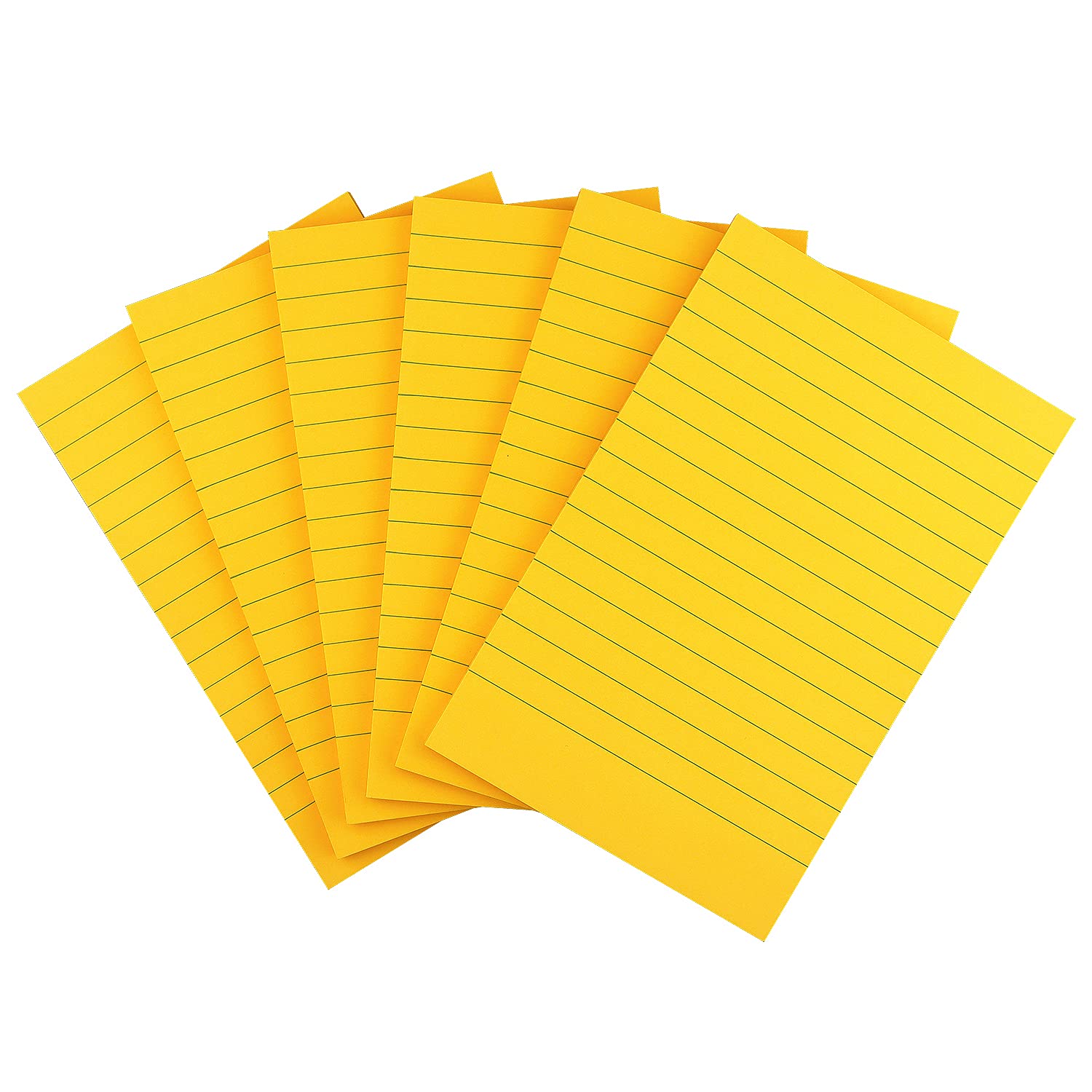 Early Buy 6 Pads Lined Sticky Notes with Lines 4x6 Self-Stick Notes Bright Color Sticky Notes, 45 Sheets/Pad (Yellow)