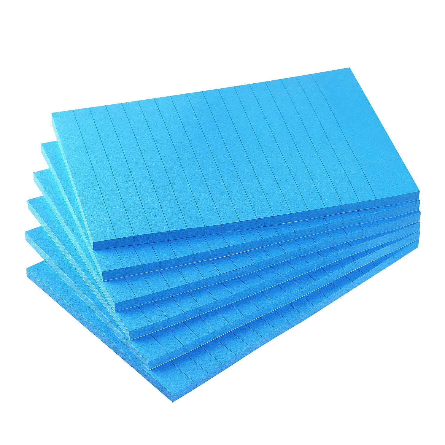 Early Buy 6 Pads Lined Sticky Notes with Lines 4x6 Self-Stick Notes Bright Color Sticky Notes, 45 Sheets/Pad (Yellow)
