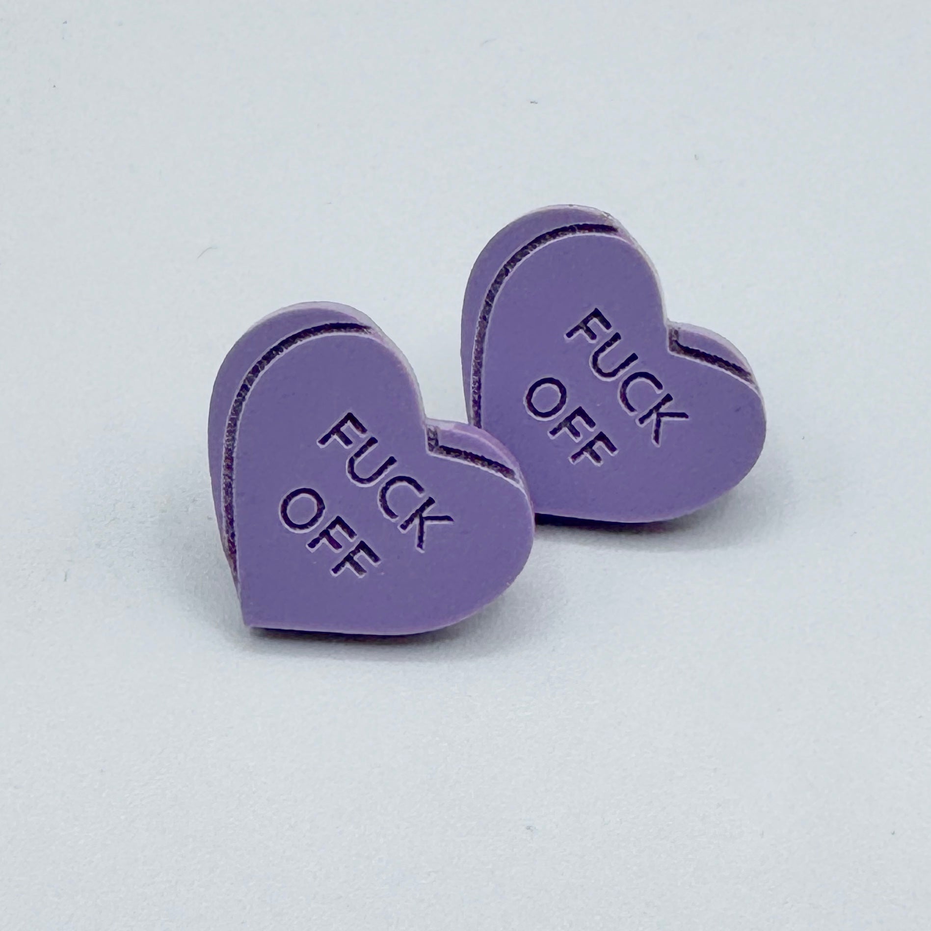 Heart Candy F*CK OFF Studs (Multicolor) by BOBBYK