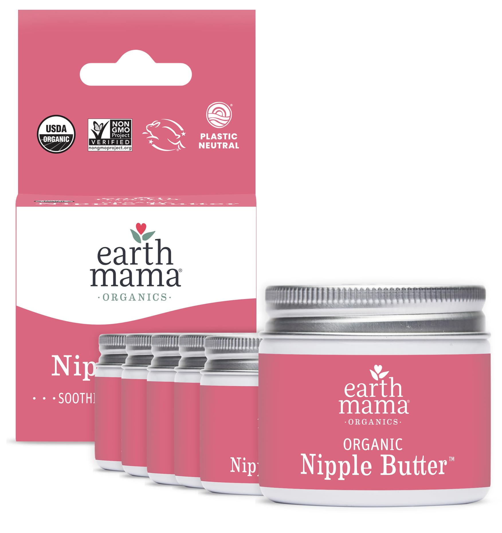 Earth Mama Organic Nipple Butter™ | Nipple Cream Safe for Breastfeeding | Postpartum Essentials for Nursing | Non Lanolin Nipple Cream, 2-Fluid Ounce