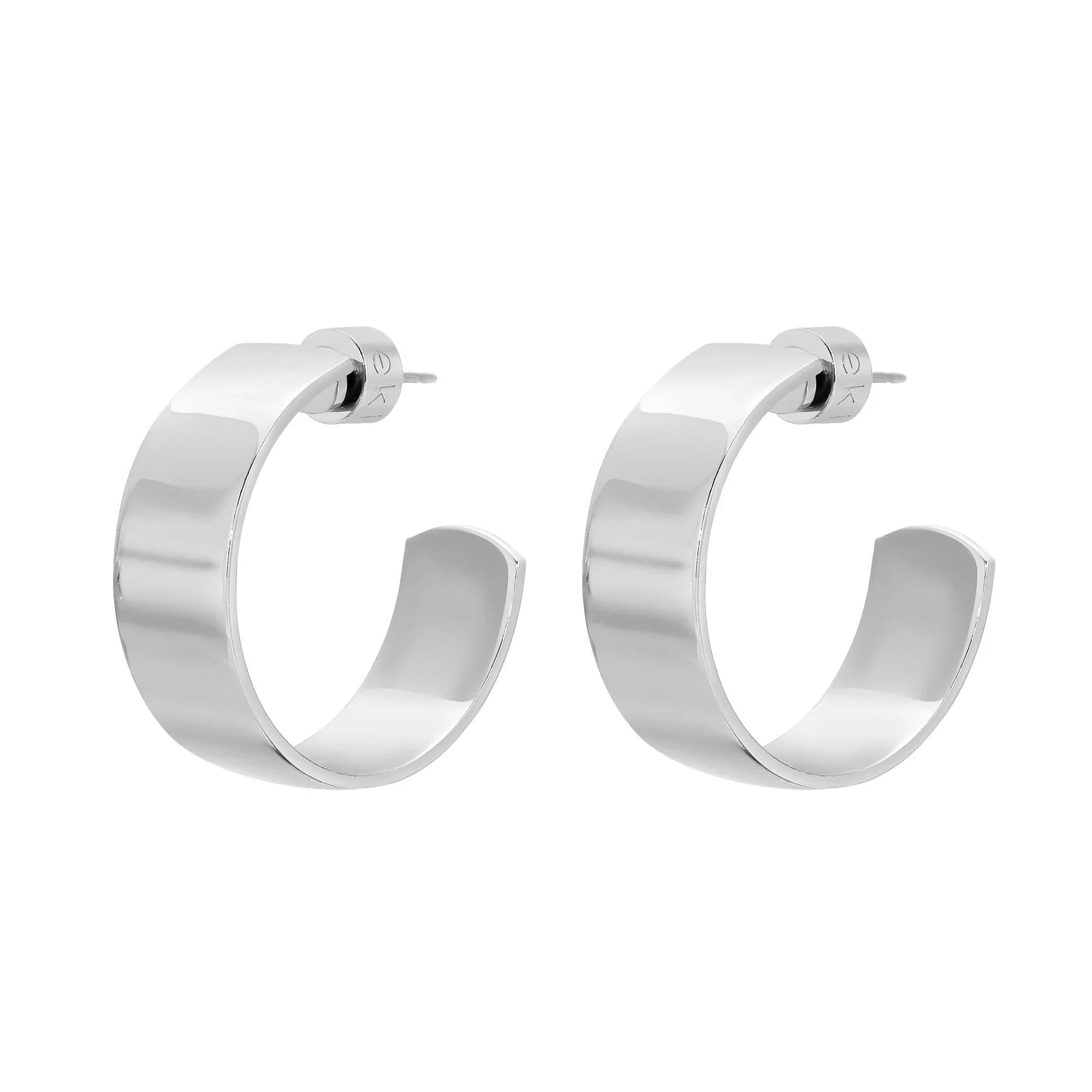 Silver hoop earrings in 1 - Skylar Hoops jewelry accessory