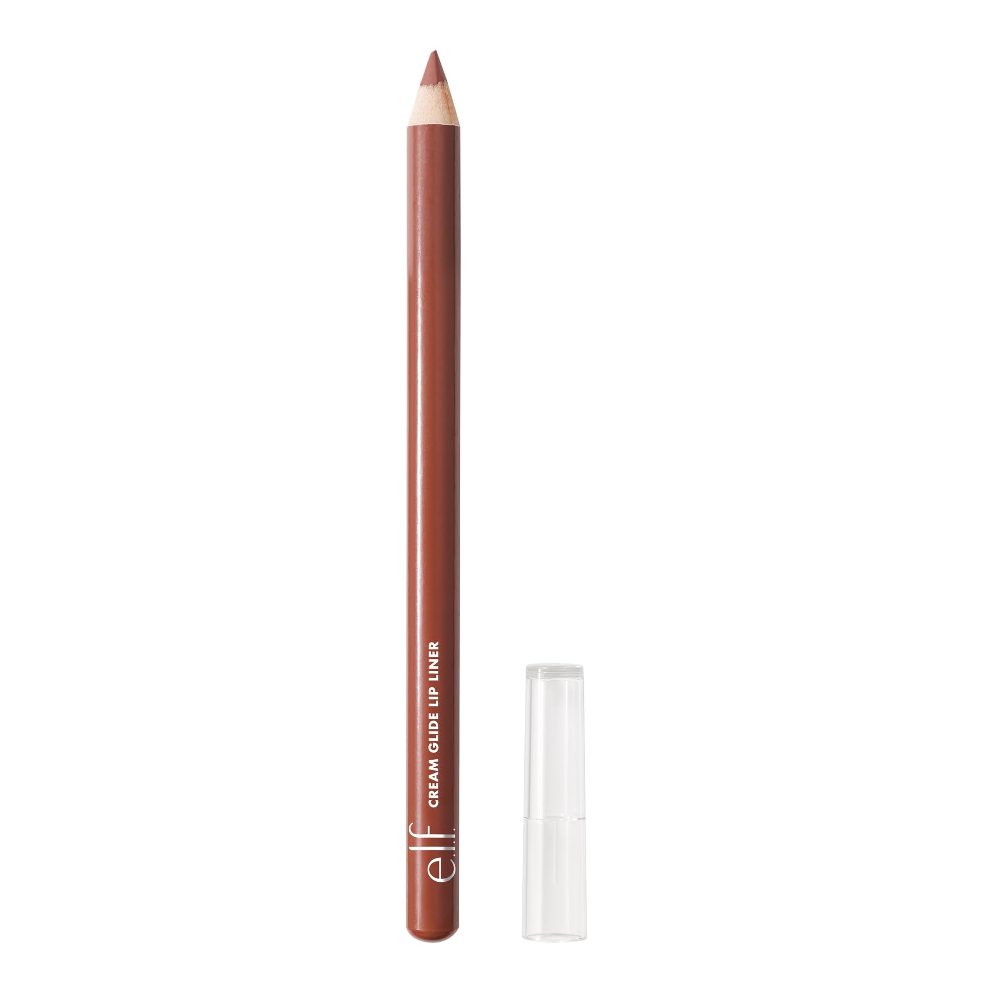 e.l.f. Cream Glide Lip Liner, Highly-Pigmented Pencil For Shaping & Sculpting Lips, Semi-Matte Finish, Vegan & Cruelty-Free, Dark Cocoa