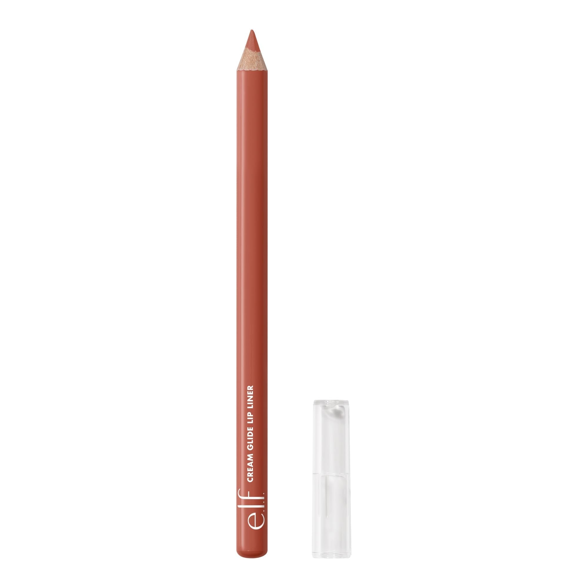 e.l.f. Cream Glide Lip Liner, Highly-Pigmented Pencil For Shaping & Sculpting Lips, Semi-Matte Finish, Vegan & Cruelty-Free, Dark Cocoa