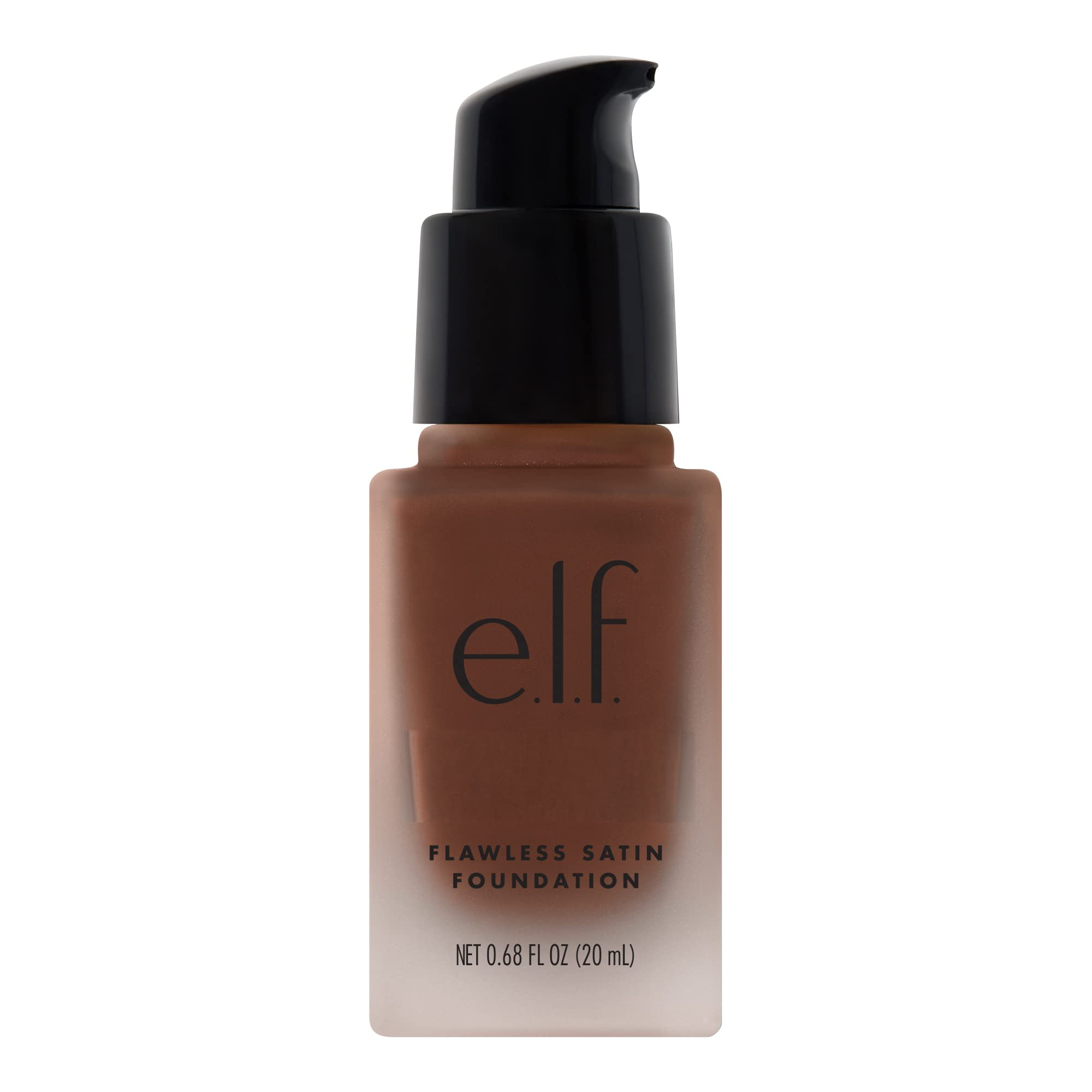 e.l.f. Flawless Satin Foundation, Lightweight & Medium Coverage, Semi-Matte Finish, Vegan & Cruelty-Free, Pearl, 0.68 Fl Oz (20mL)