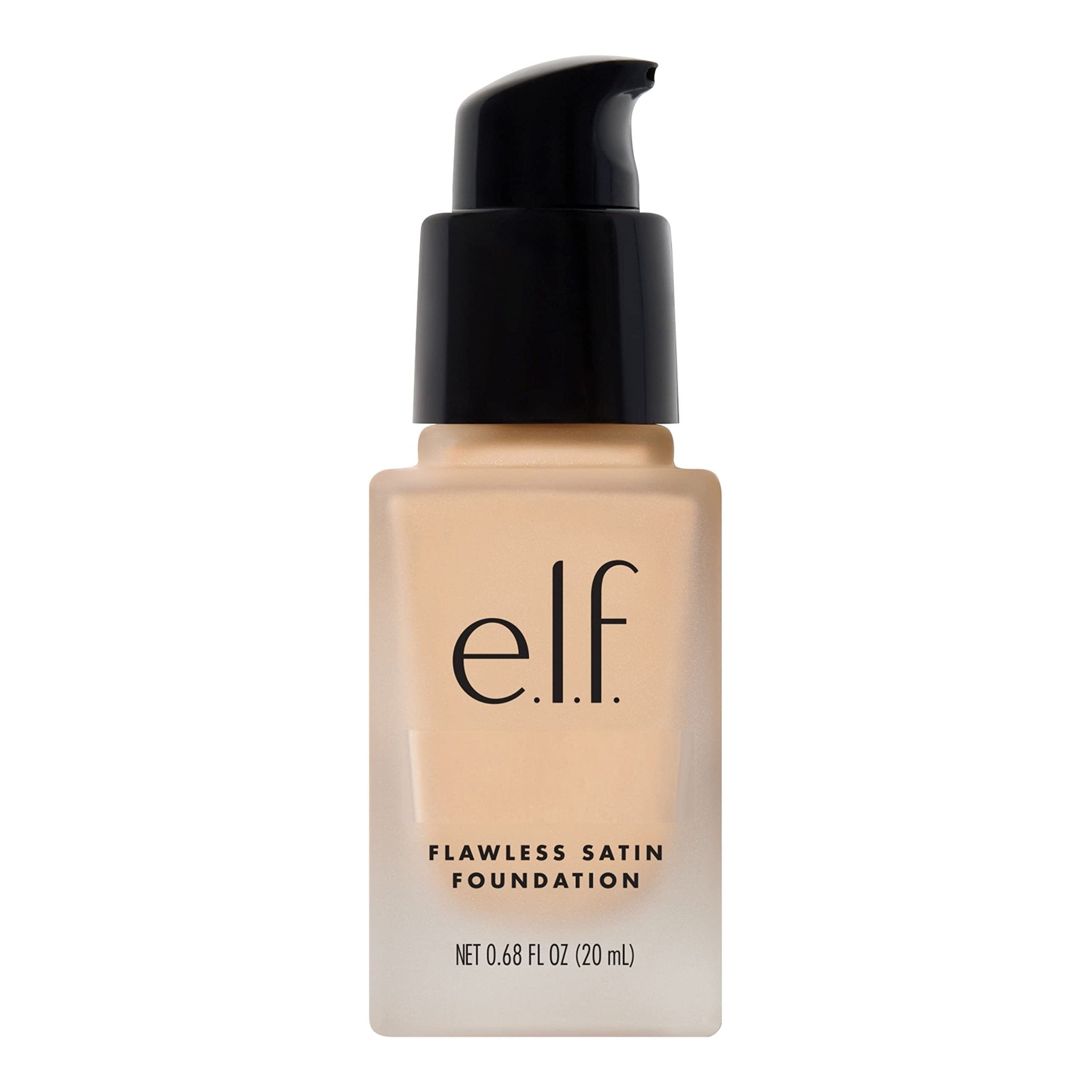e.l.f. Flawless Satin Foundation, Lightweight & Medium Coverage, Semi-Matte Finish, Vegan & Cruelty-Free, Pearl, 0.68 Fl Oz (20mL)
