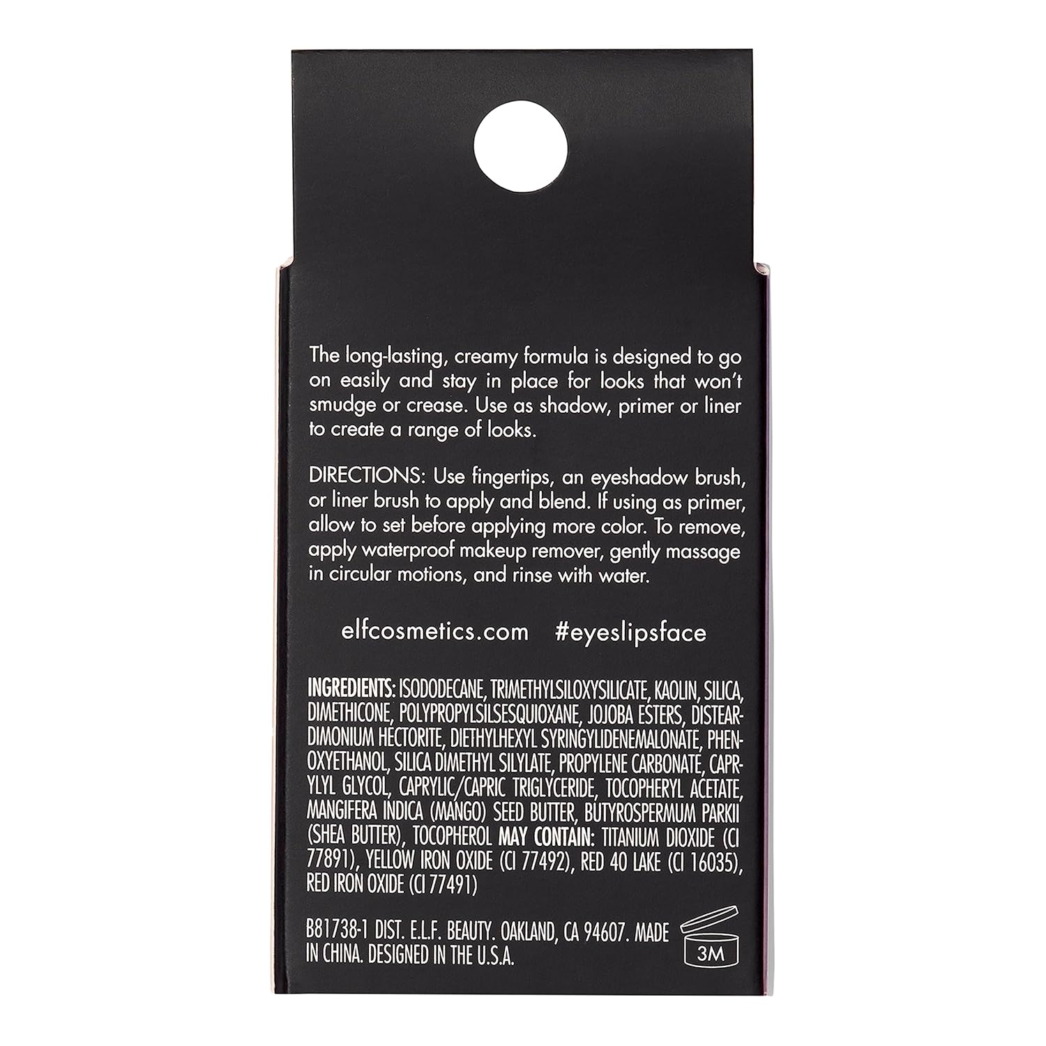 e.l.f. No Budge Cream Eyeshadow, 3-in-1 Eyeshadow, Primer & Liner With Crease-Resistant Color & Stay-Put Power, Vegan & Cruelty-Free, Wildflower