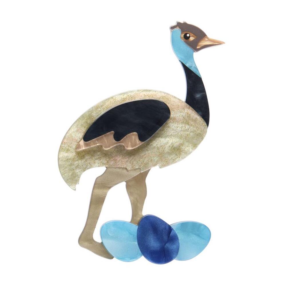 Elliot the Emu Brooch by Erstwilder