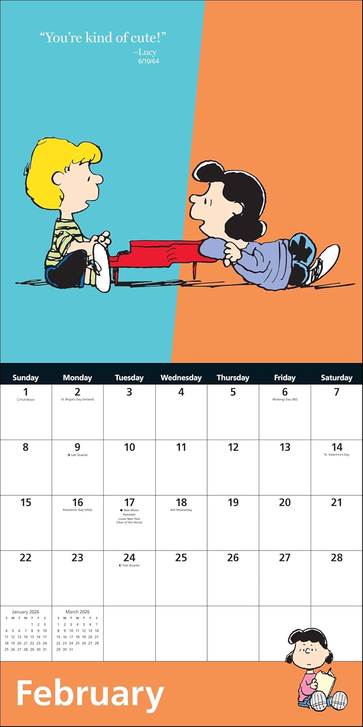 2026 Peanuts Wall Calendar