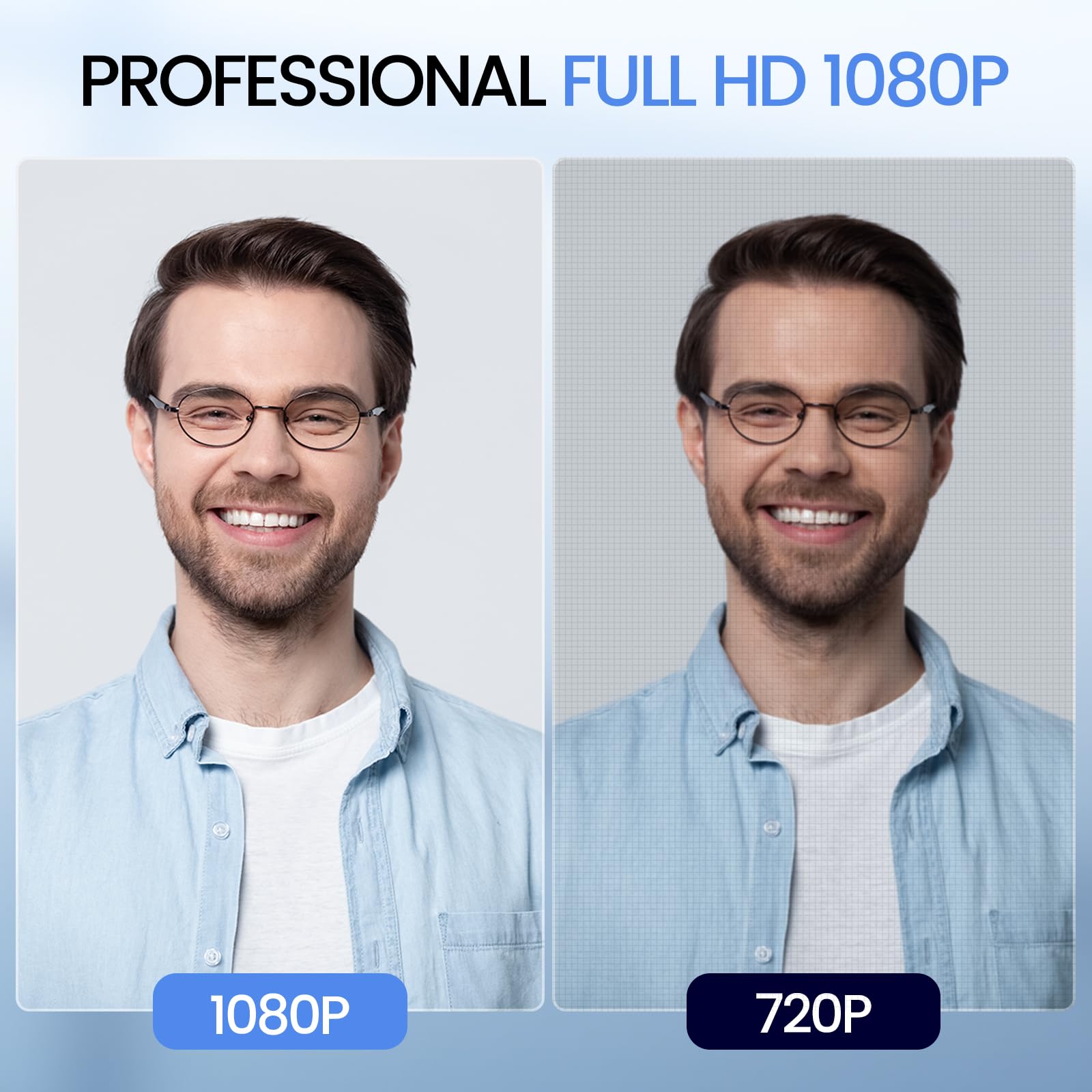 EMEET 1080P Webcam with Microphone, C960 Web Camera, 2 Mics, 90° FOV, USB Type-A & A-to-C Adapter, Plug&Play Computer Camera for Online Calling/Conferencing, Zoom/Teams/Facetime/YouTube, 2025 Version