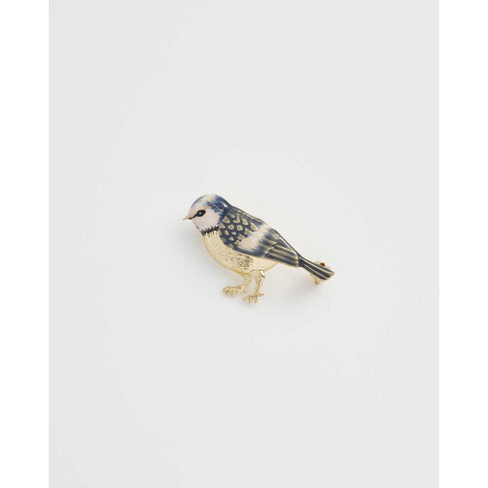 Enamel Blue Tit Brooch by Fable England