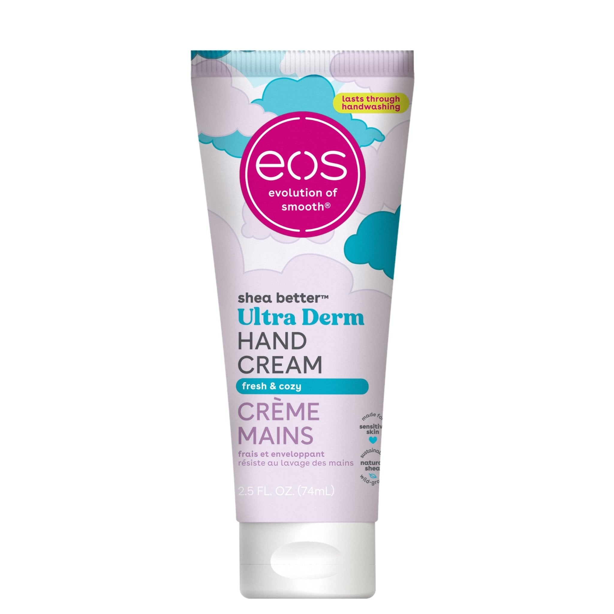 eos Shea Better Hand Cream - Vanilla Cashmere Hand Lotion | Instant Hydration + Lasting Protection | 2.5 oz