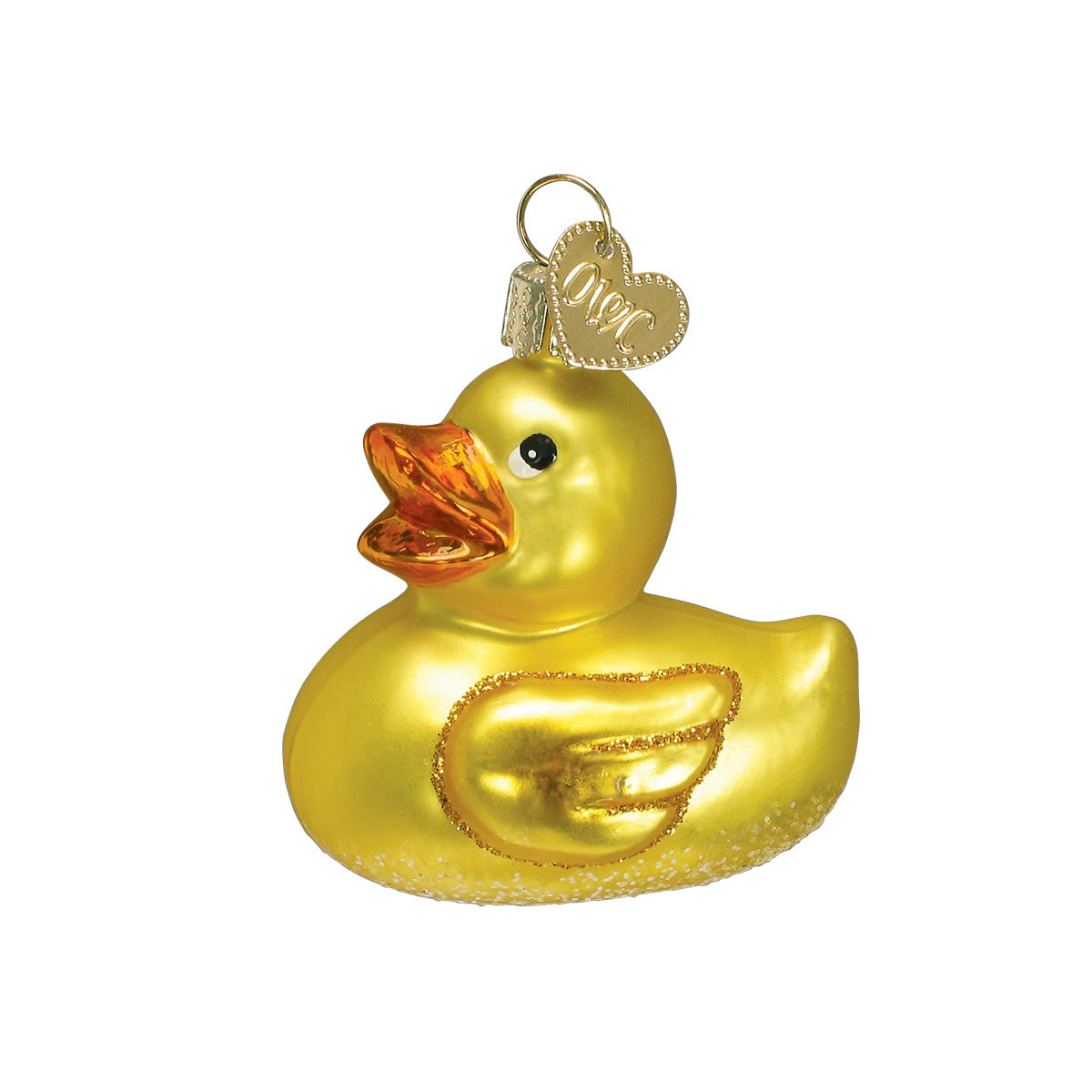 Rubber Ducky Glass Ornament