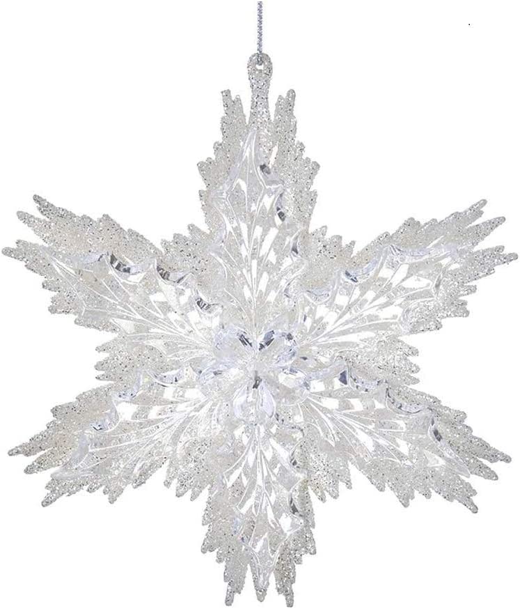 White and Clear Snowflake Ornament
