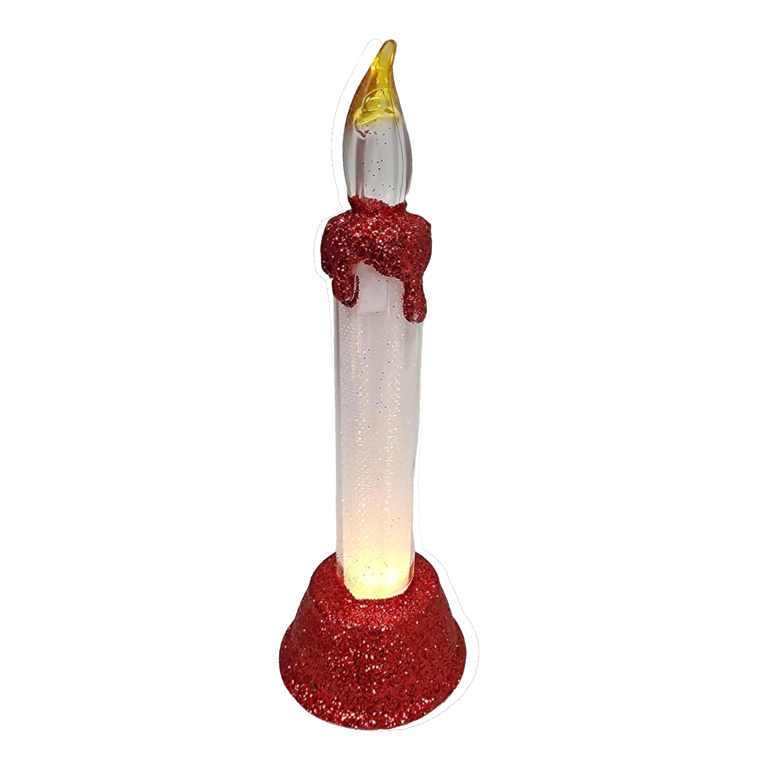 Light-Up LED Glittered 6 Inch Candle -
