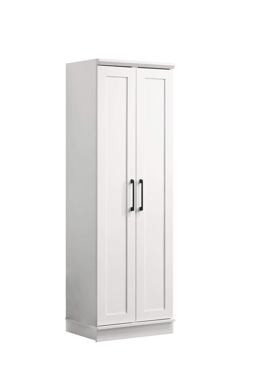 Evelyn 23" White Sleek Storage Cabinet with Framed Panel Design