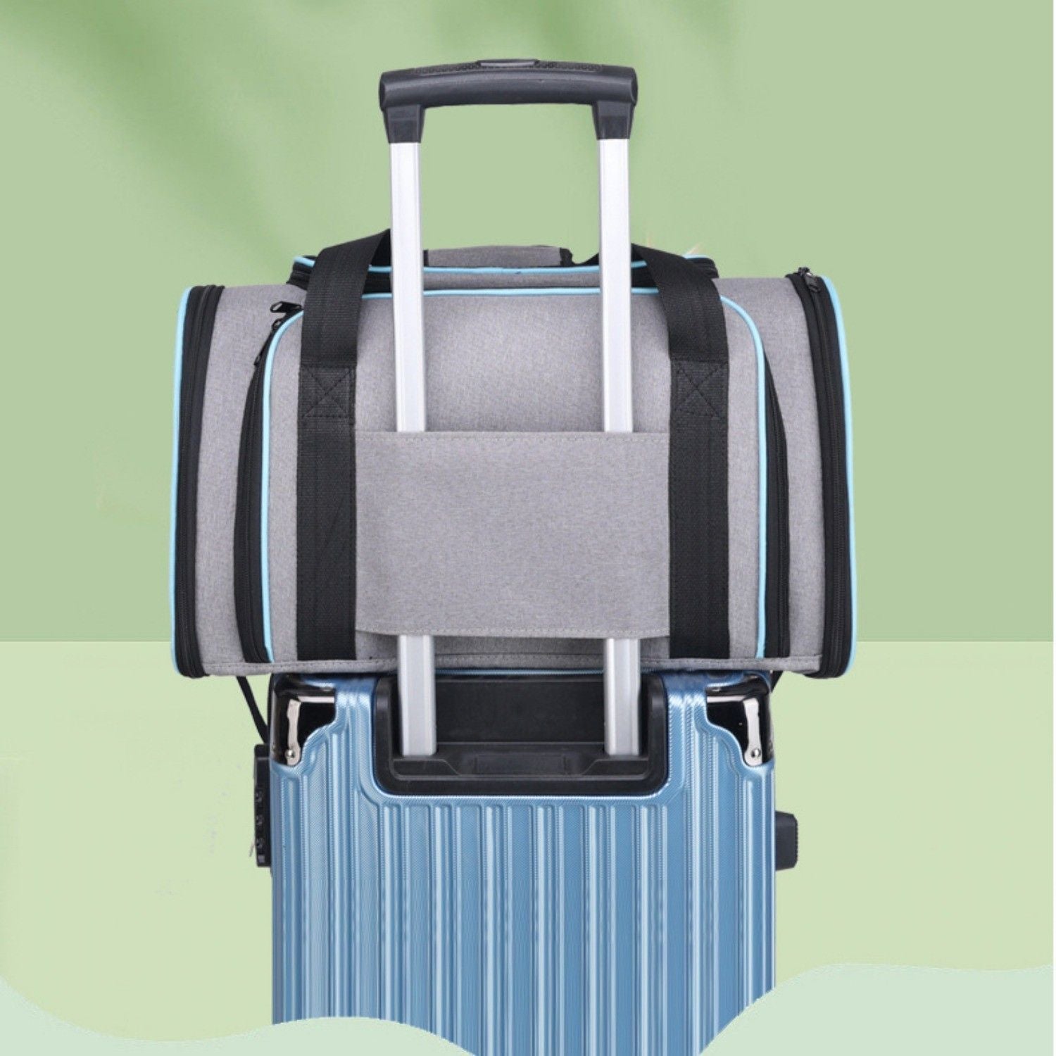 Expandable Pet Carrier Airline Approved Cat Dog Carrier Cat Collapsible Soft Carrier Bag with Removable Fleece Pad Pockets Breathable Mesh Adjustable Shoulder Strap Ban on Amazon sales