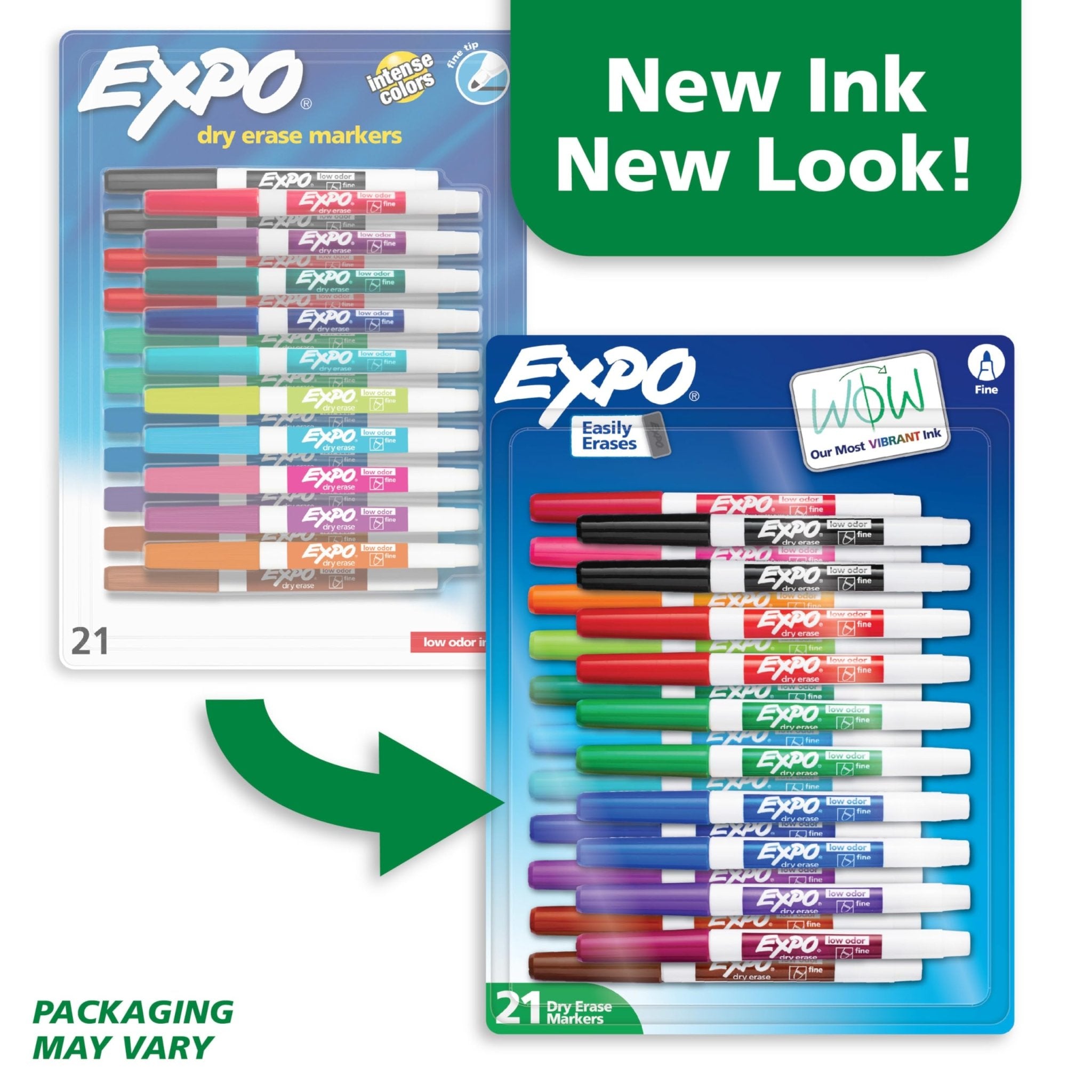 EXPO Dry Erase Markers, Low Odor Ink, Black, Fine Tip, 4 Count - Easily Erases, Vibrant Ink, Ideal for Classroom, Back to School Supplies, Teachers, Office, Whiteboard & Home
