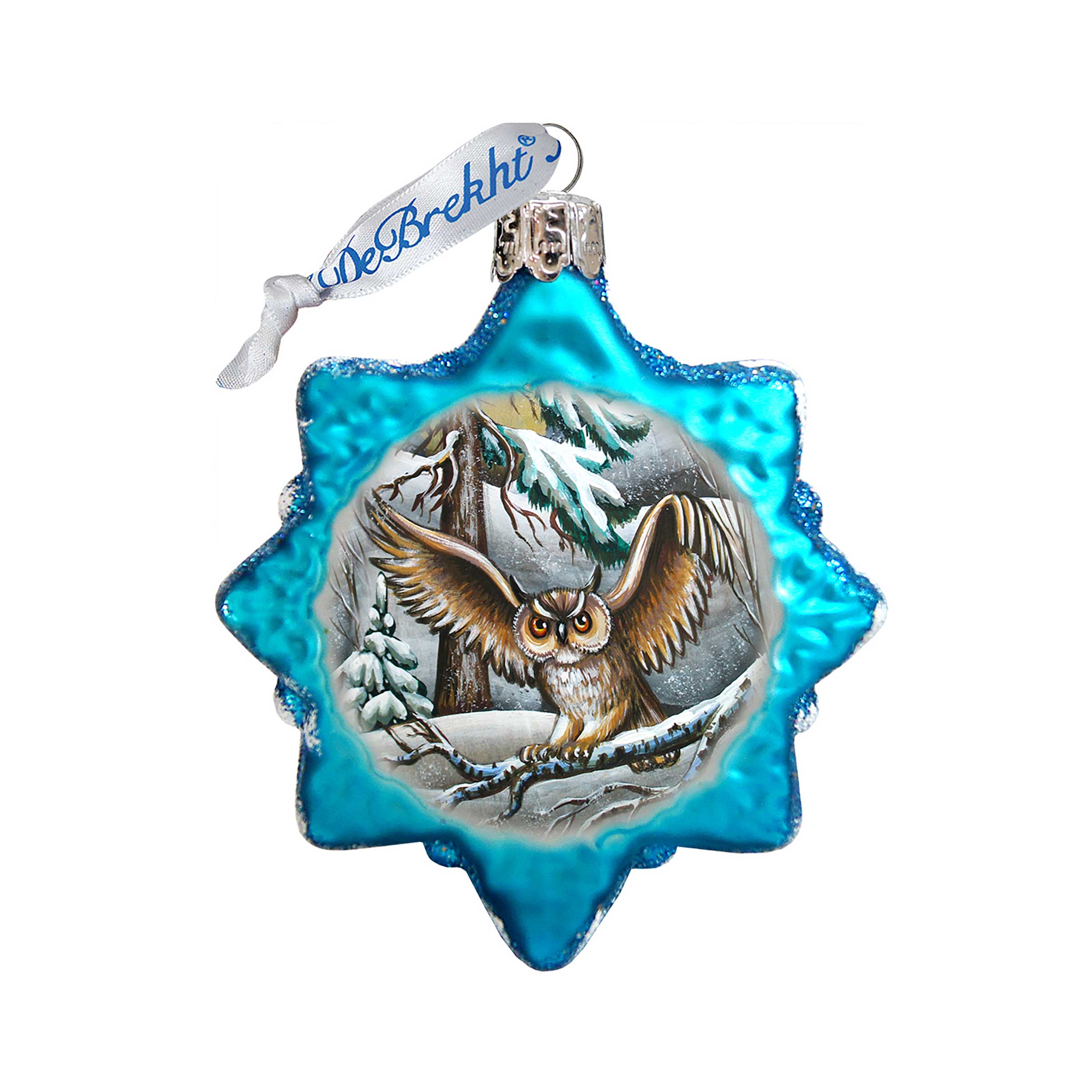 Owl Mercury Glass Ornament by G. DeBrekht - Wildlife Holiday Decor - 771046