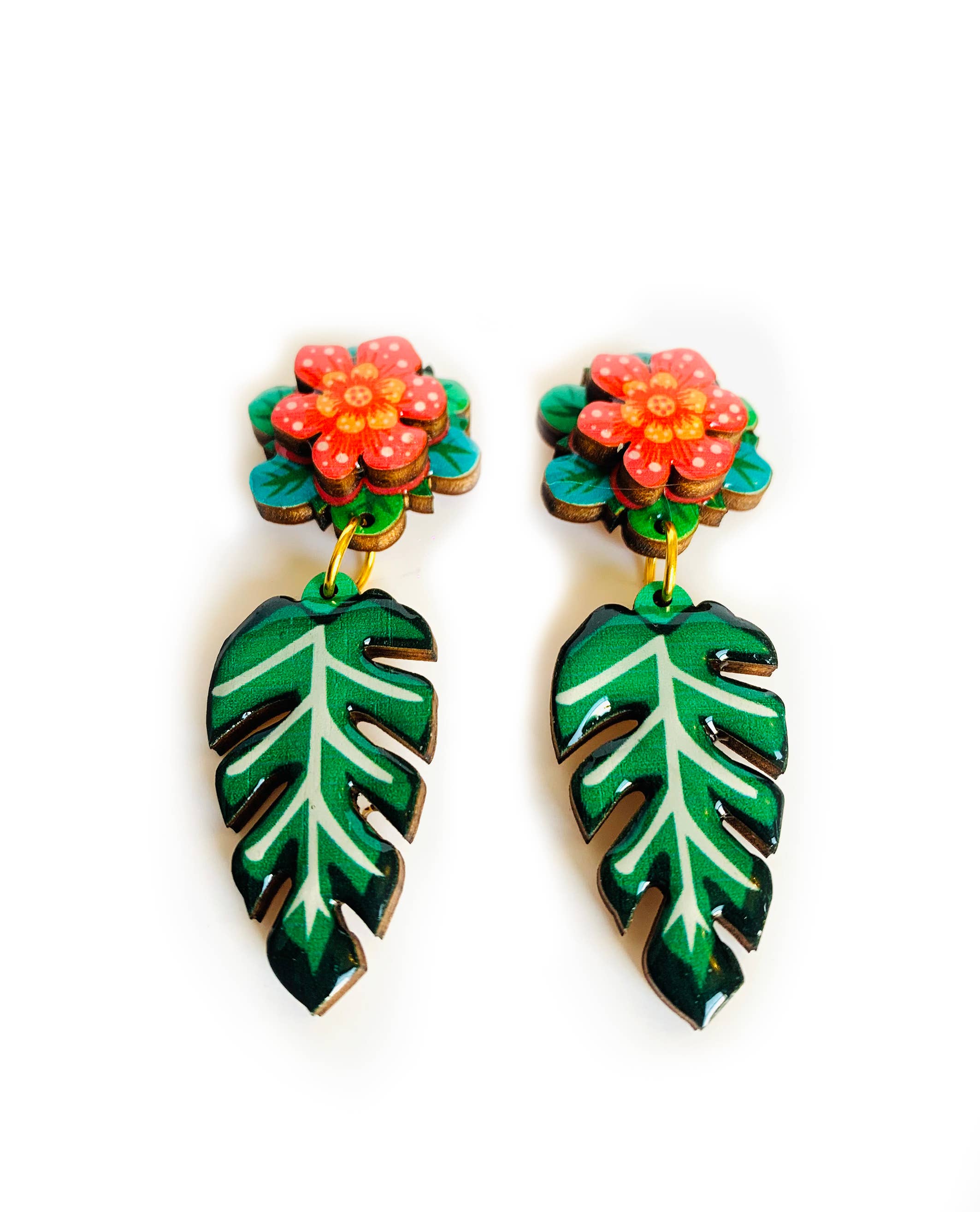 Tropical Flower Earrings by Rosie Rose Parker