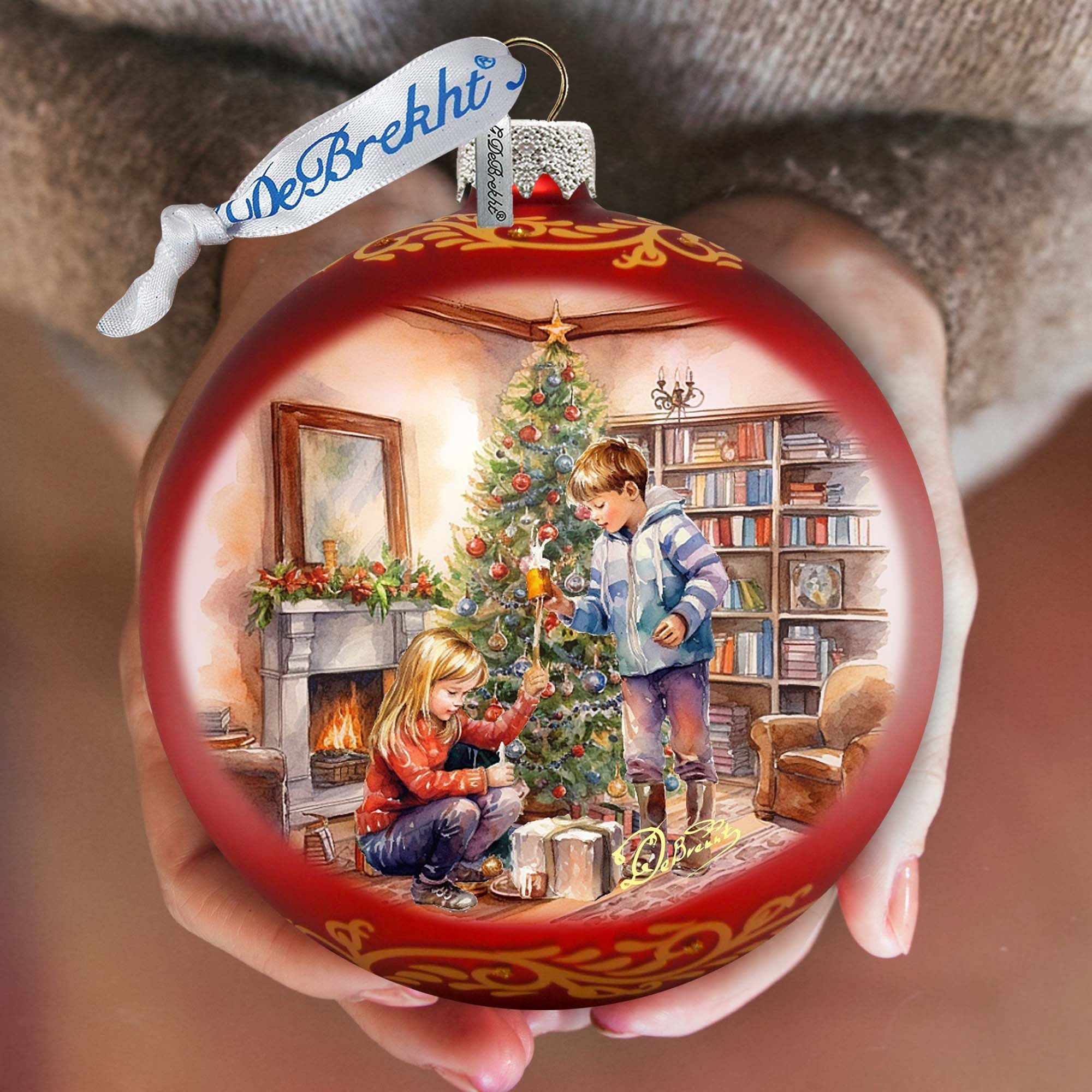 Cherished Moments Lg Glass Ornament by G. Debrekht - Christmas Decor - 73931