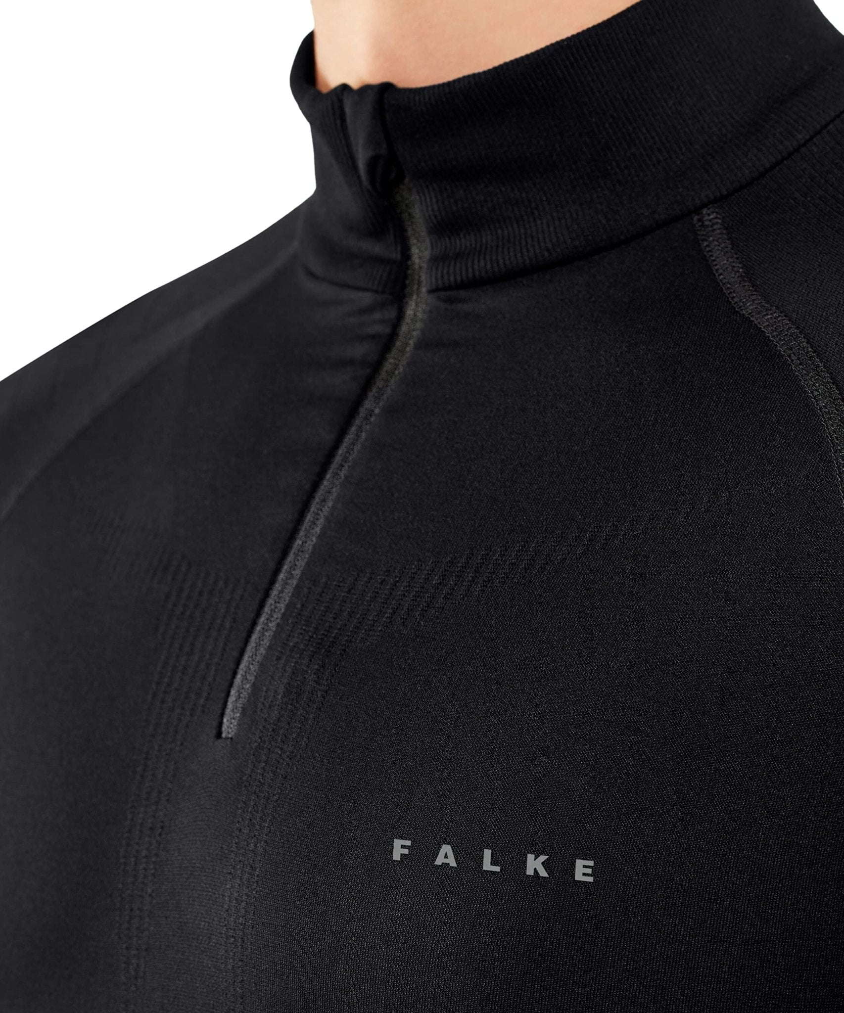 FALKE Men's Maximum Warm Zip Base Layer Top, 1 Piece
