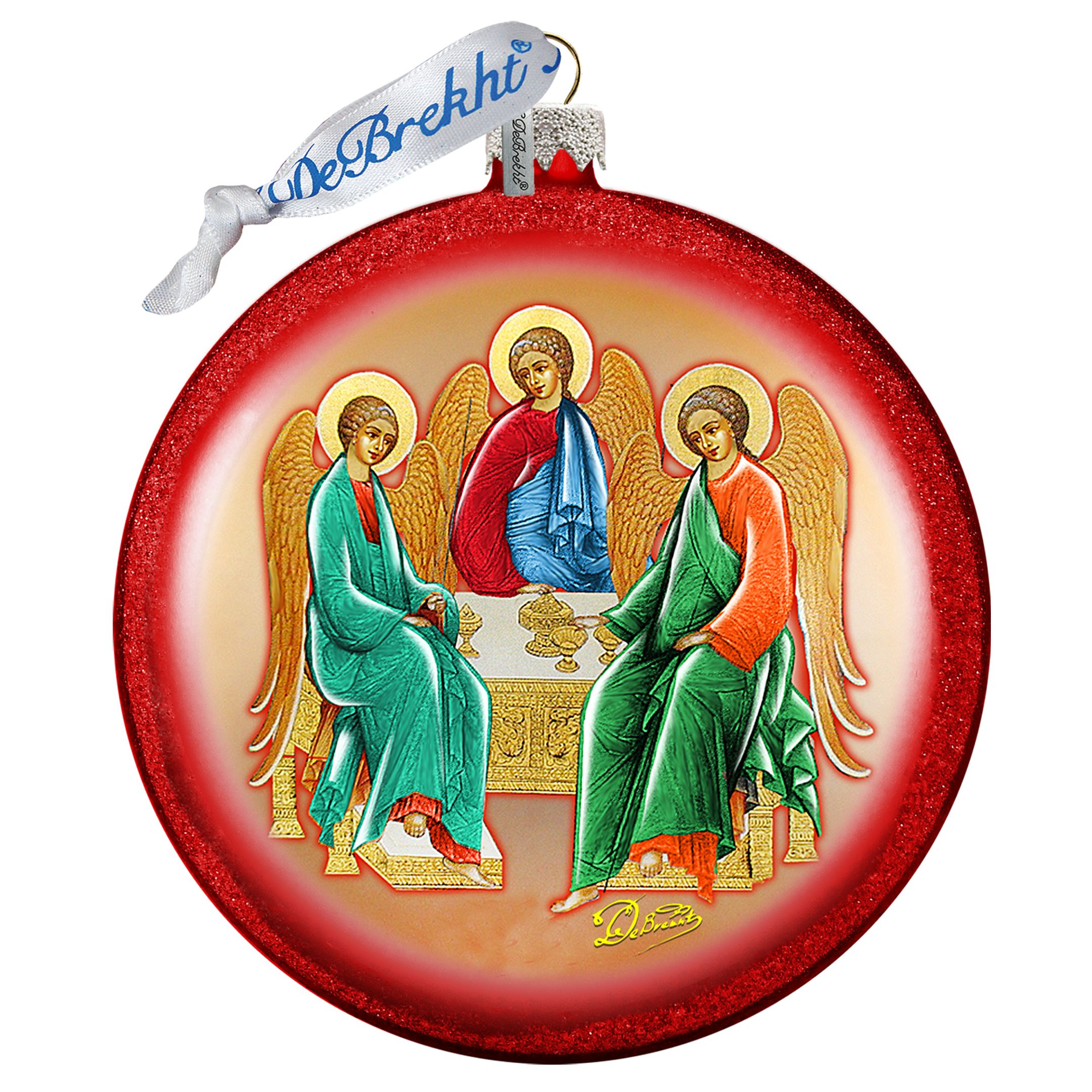Trinity Glass Ornament by G. DeBrekht - Nativity Holiday Decor - 744-019