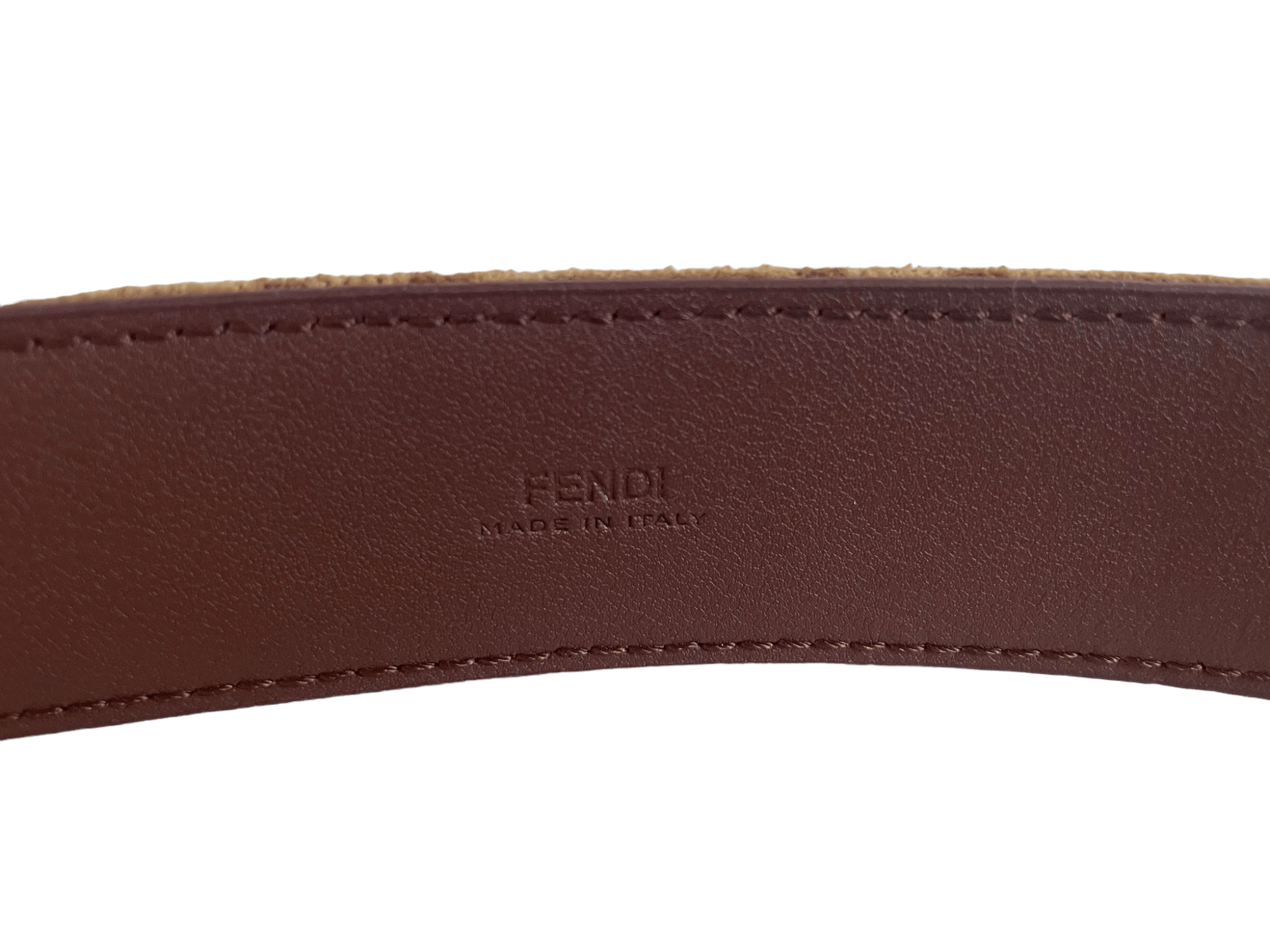 Fendi Chestnut Brown FF Jacquard Belt