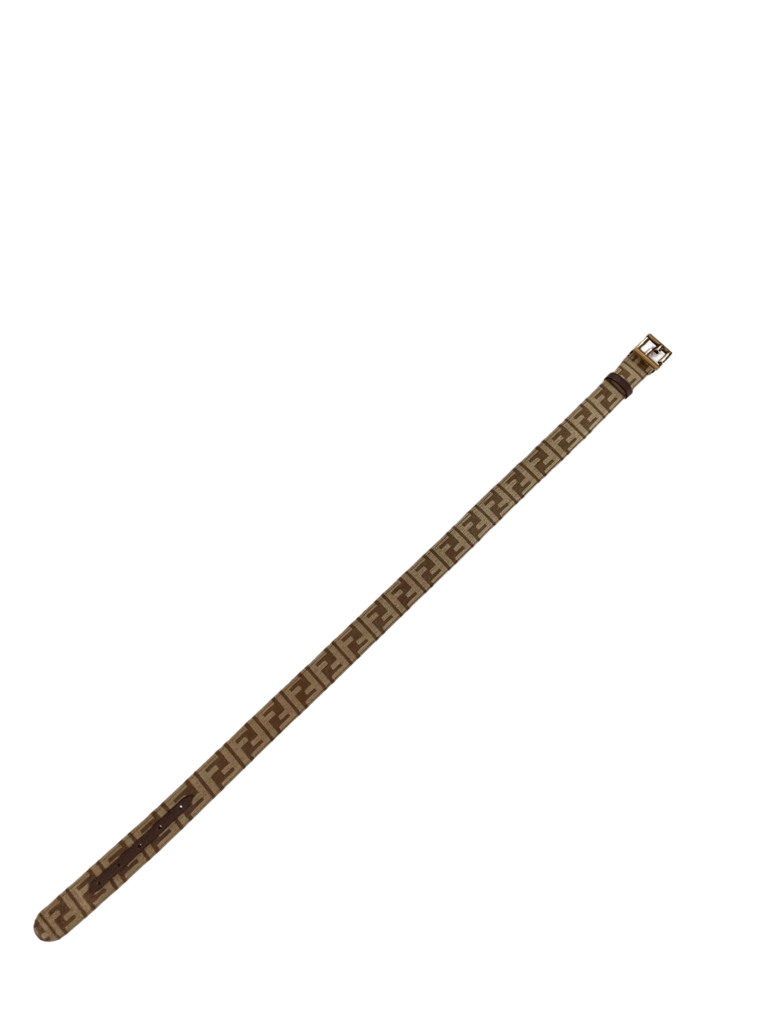 Fendi Chestnut Brown FF Jacquard Belt