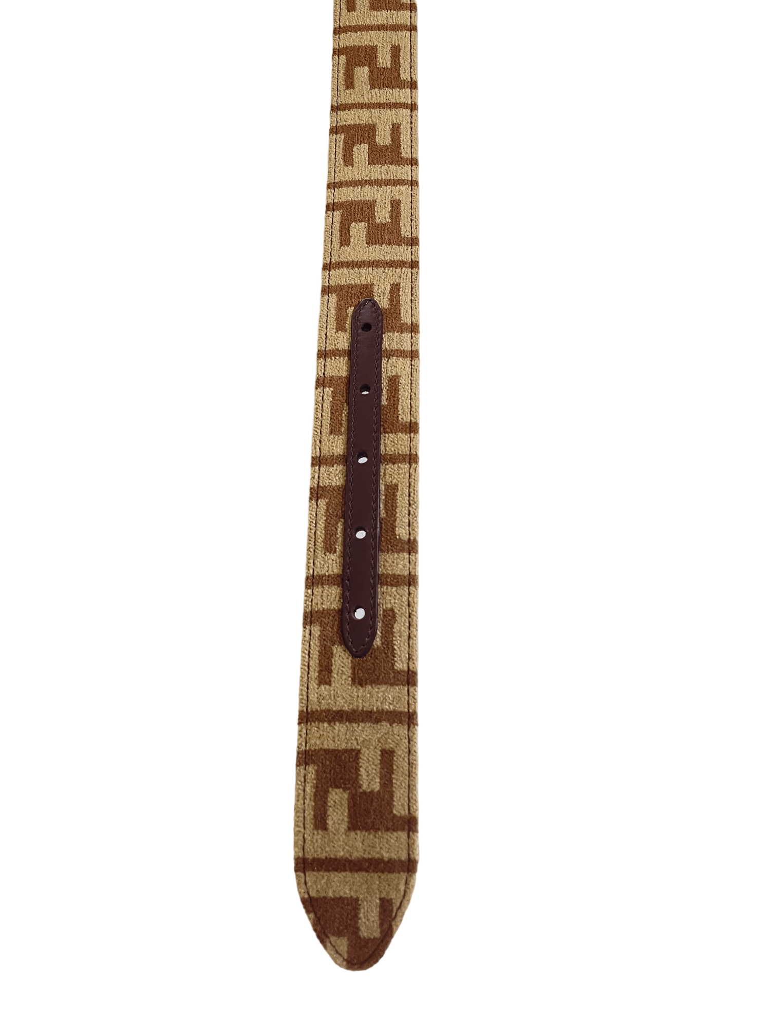 Fendi Chestnut Brown FF Jacquard Belt
