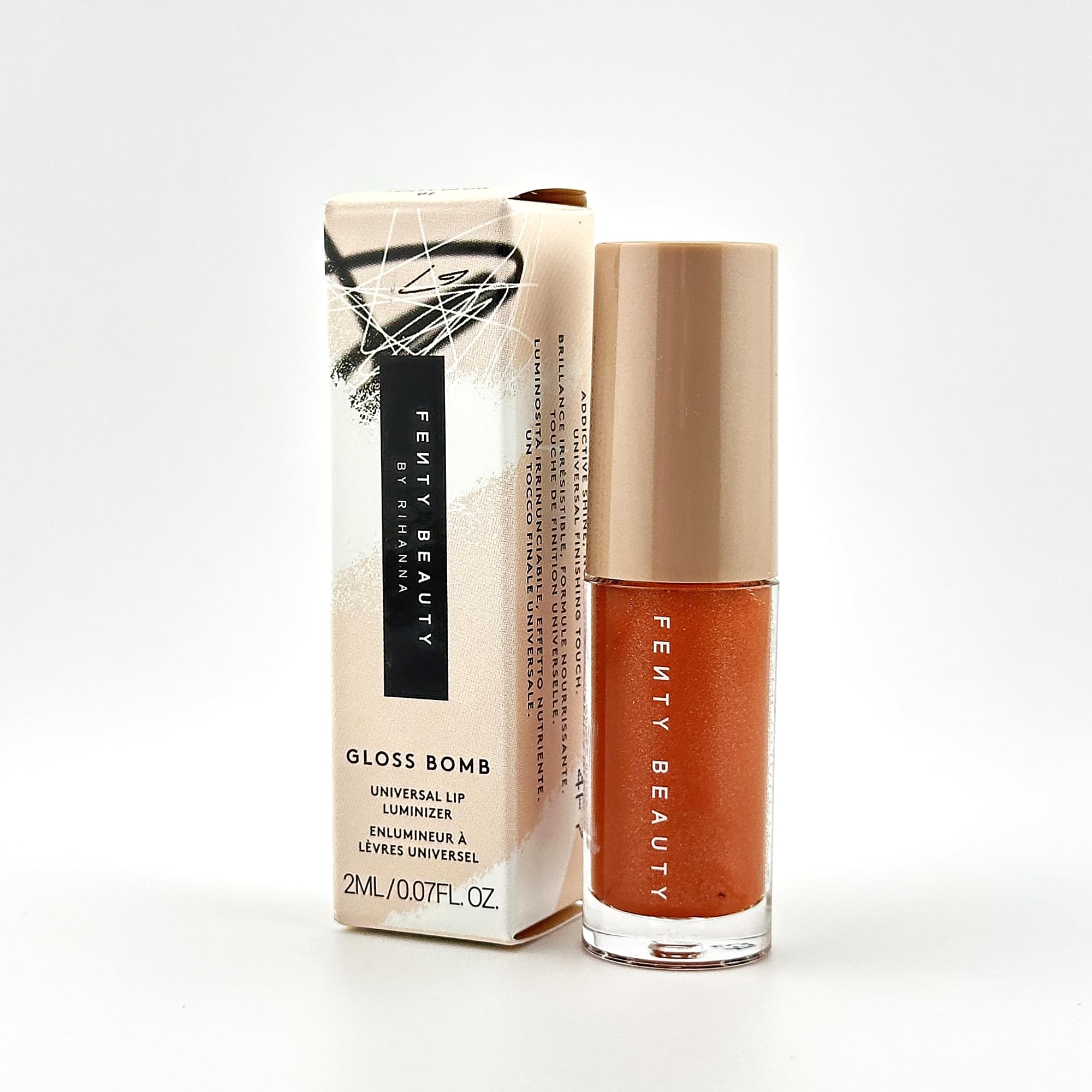 FENTY BEAUTY Gloss Bomb Heat Universal Lip Luminizer and Plumper Travel 2ml (Hot Cherry, .07OZ)