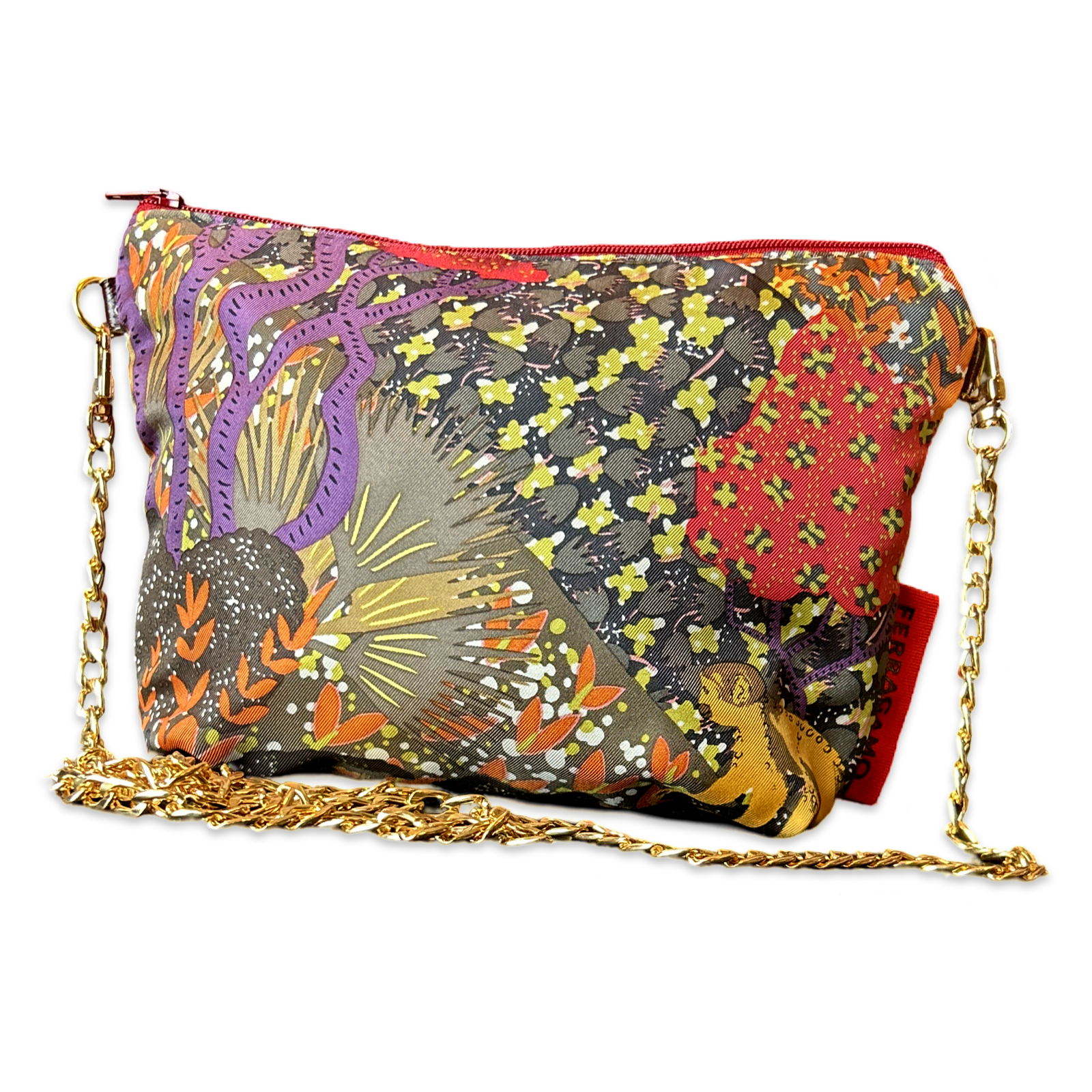 Ferragamo Safari Vintage Scarf Crossbody Bag