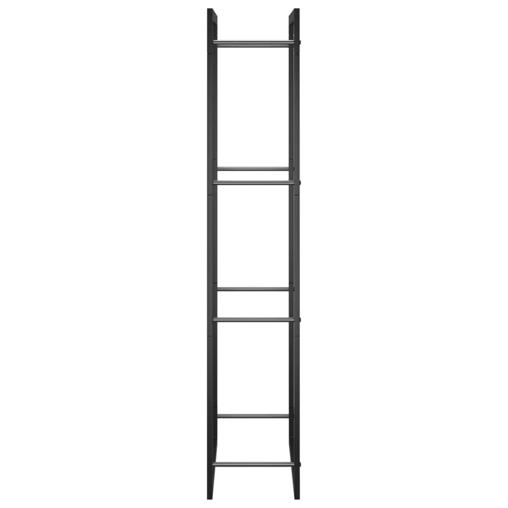 Firewood Rack Matt Black 19.7"x11"x52" Steel