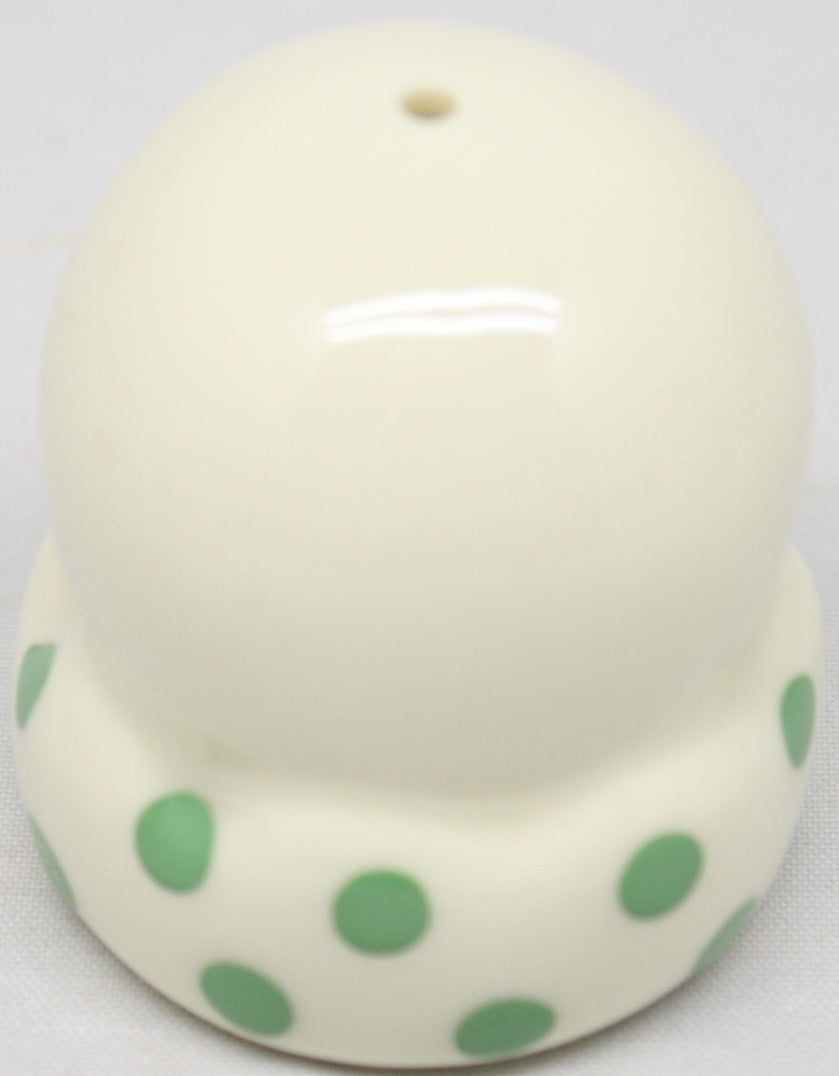 Bead It - Bead Body White With Green Dots