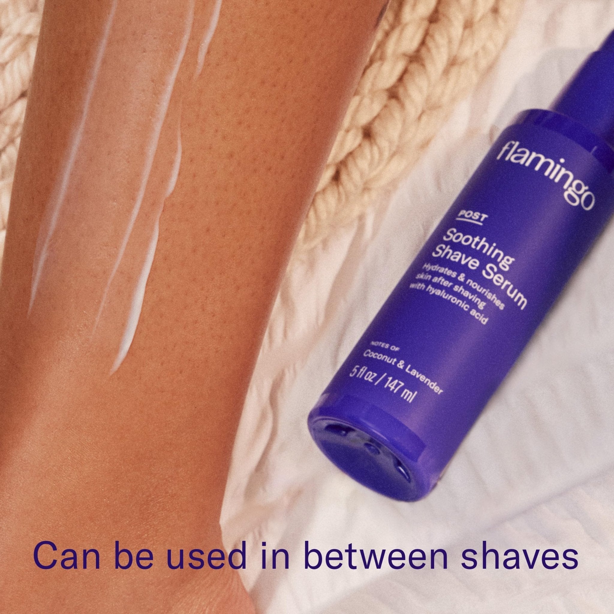 Flamingo Razor Shaving Set for Women - 5-Blade Razor, Nourishing Shave Oil, and Shower Holder - Lilac