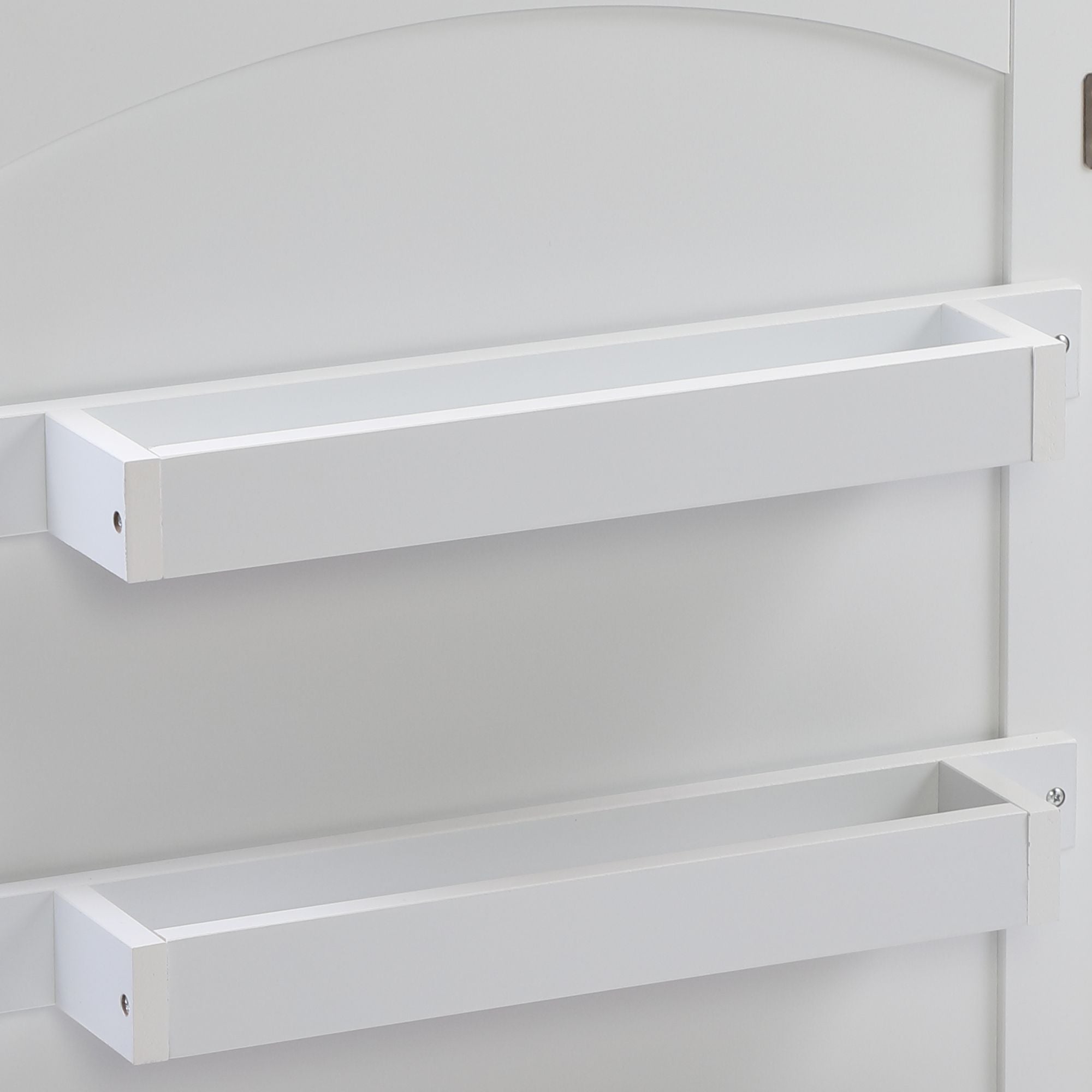 Folding Sewing Craft Cart&Sewing Cabinet Miscellaneous Sewing Kit Art Desk with Storage Shelves and Lockable Casters-White