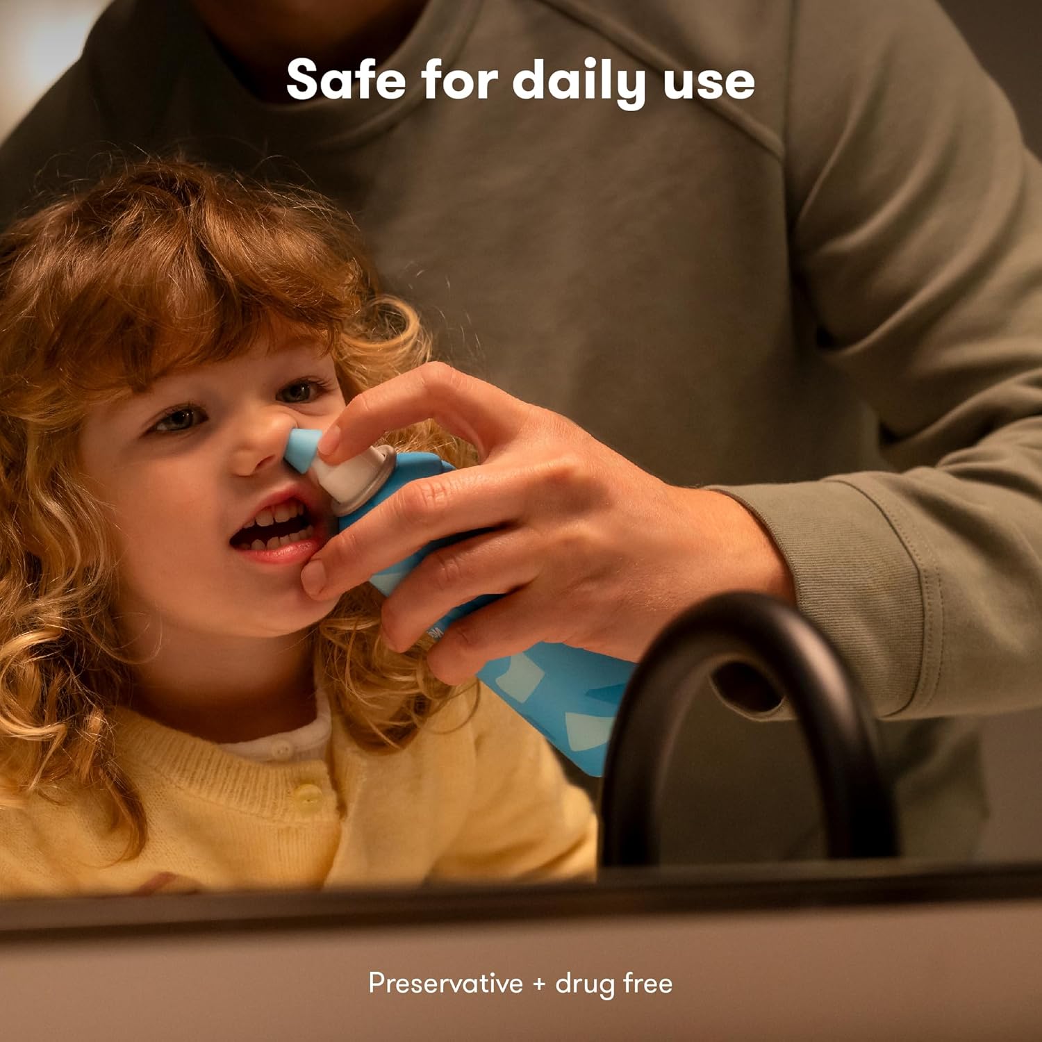 Frida Saline Rinse for Toddler, Kids, Ages 2+, Saline Rinse for Sinus, Instant Congestion Relief & Allergy Relief, Flush Out Allergens, Mucus, Pollen, Dust, Safe for Daily Use