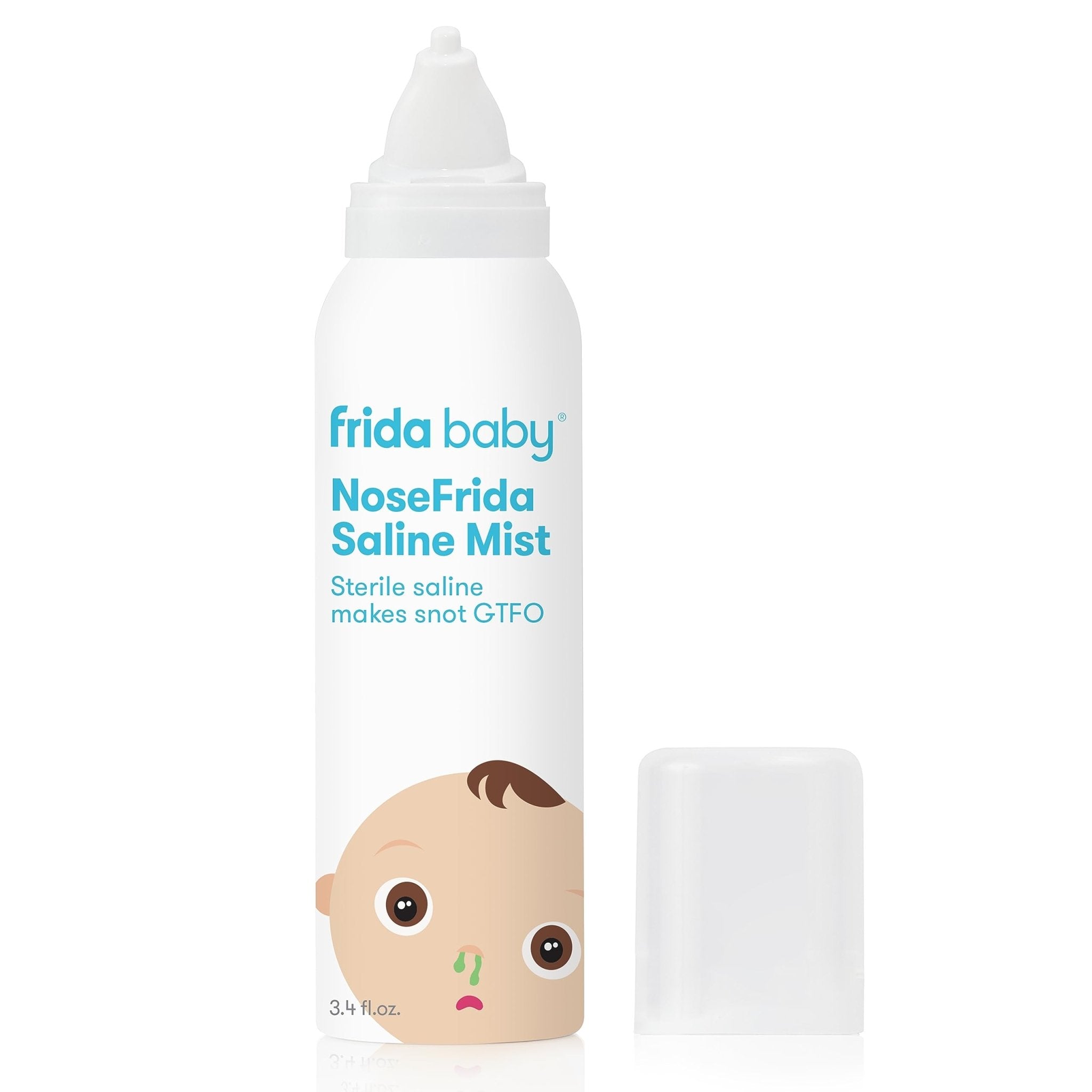 Frida Saline Rinse for Toddler, Kids, Ages 2+, Saline Rinse for Sinus, Instant Congestion Relief & Allergy Relief, Flush Out Allergens, Mucus, Pollen, Dust, Safe for Daily Use
