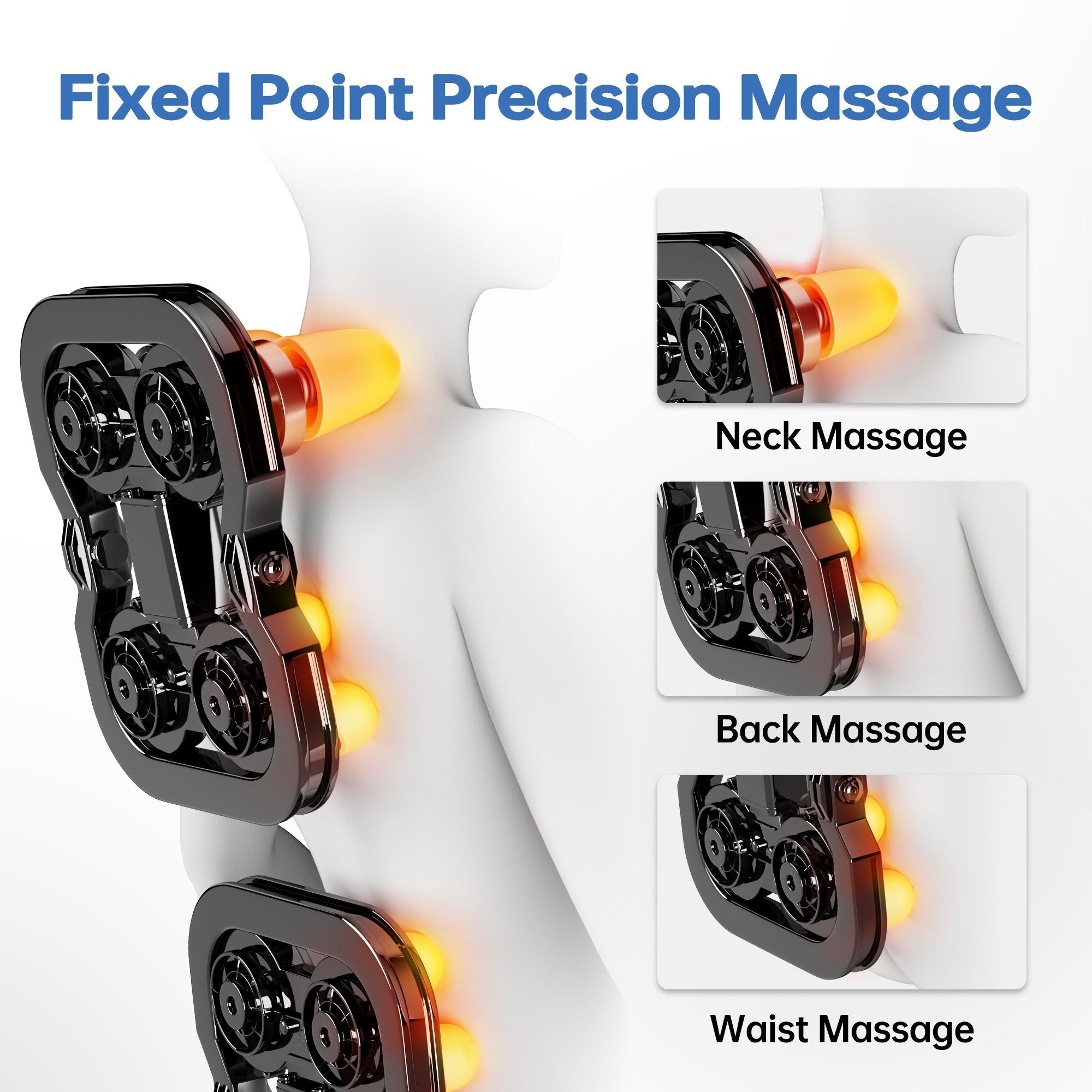 Full Body Massage Chair, Zero Gravity Mode, Deep Tissue Massage Chair, Foot Massage, 8 Fixed Massage Roller, LCD Touch Screen, Waist Heater, Bluetooth