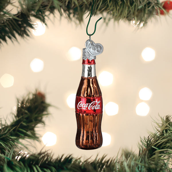 Gumdrop Mini Coca-Cola Bottle Glass Ornament