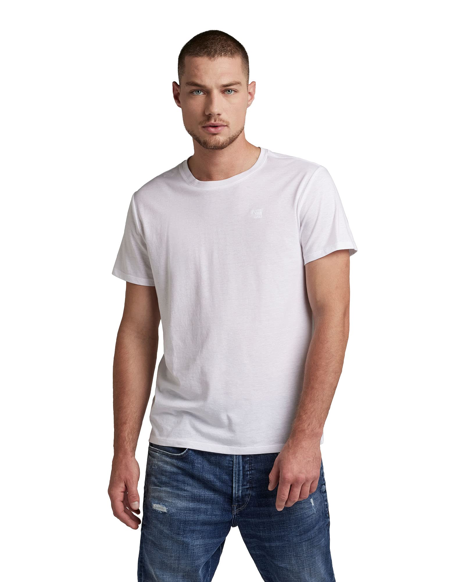 G-STAR RAW Men's Base Layer Crew Neck Short Sleeve T-Shirt 2-Pack