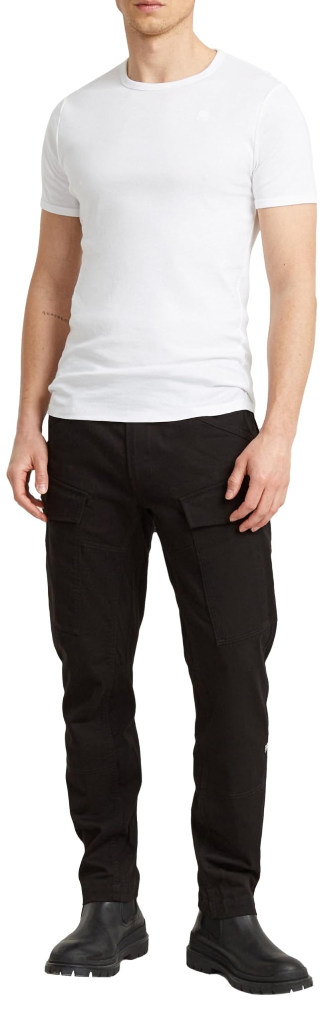 G-STAR RAW Men's Base Layer Crew Neck Short Sleeve T-Shirt 2-Pack