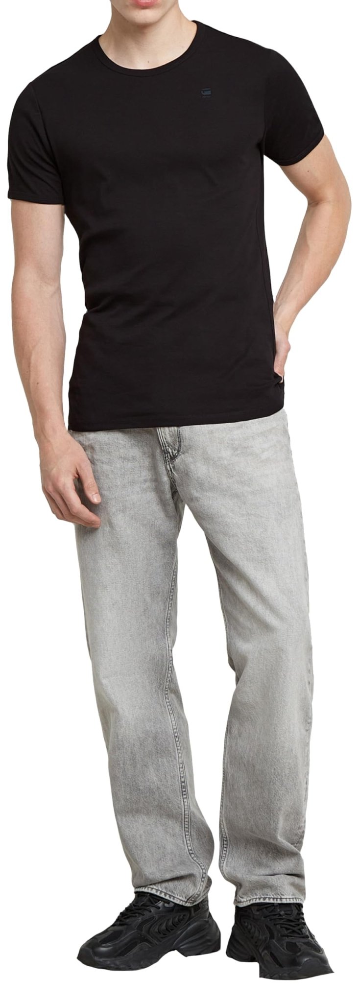 G-STAR RAW Men's Base Layer Crew Neck Short Sleeve T-Shirt 2-Pack