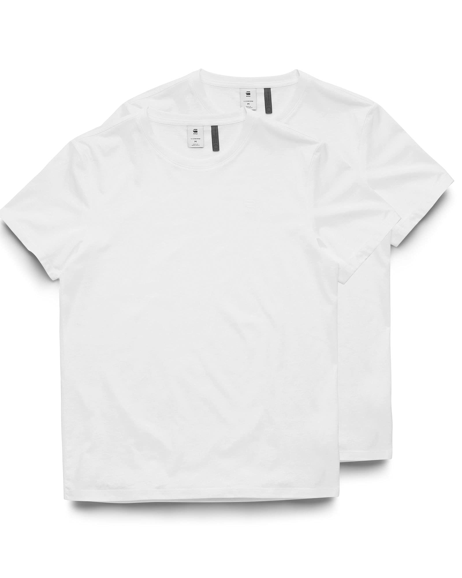 G-STAR RAW Men's Base Layer Crew Neck Short Sleeve T-Shirt 2-Pack