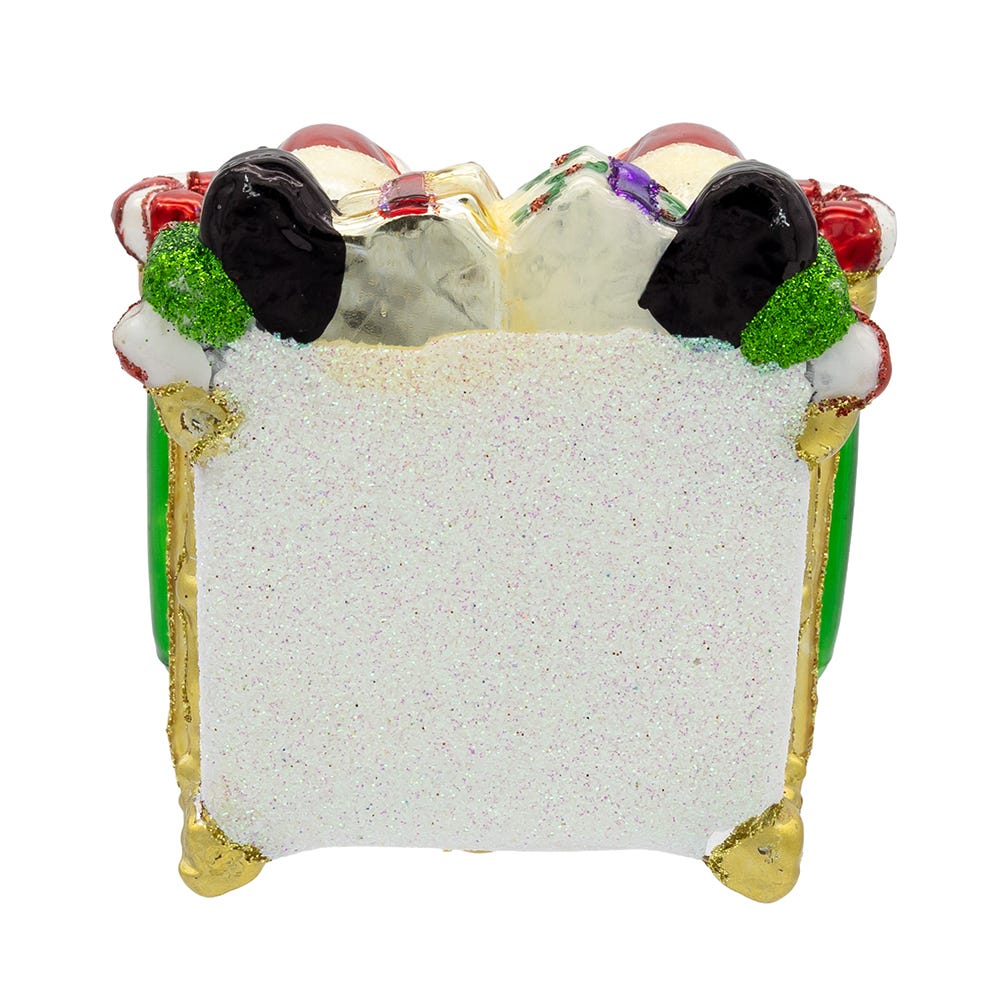 Bellissimo Glass Santa On Throne Ornament