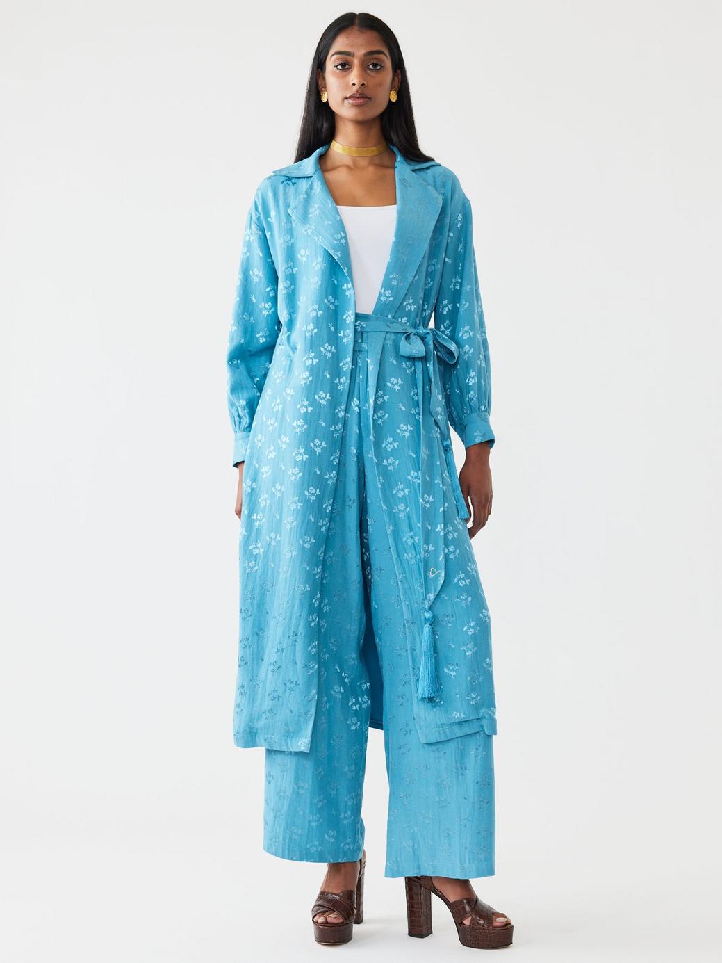 Helen Jacket - Frozen Blue Bouquet